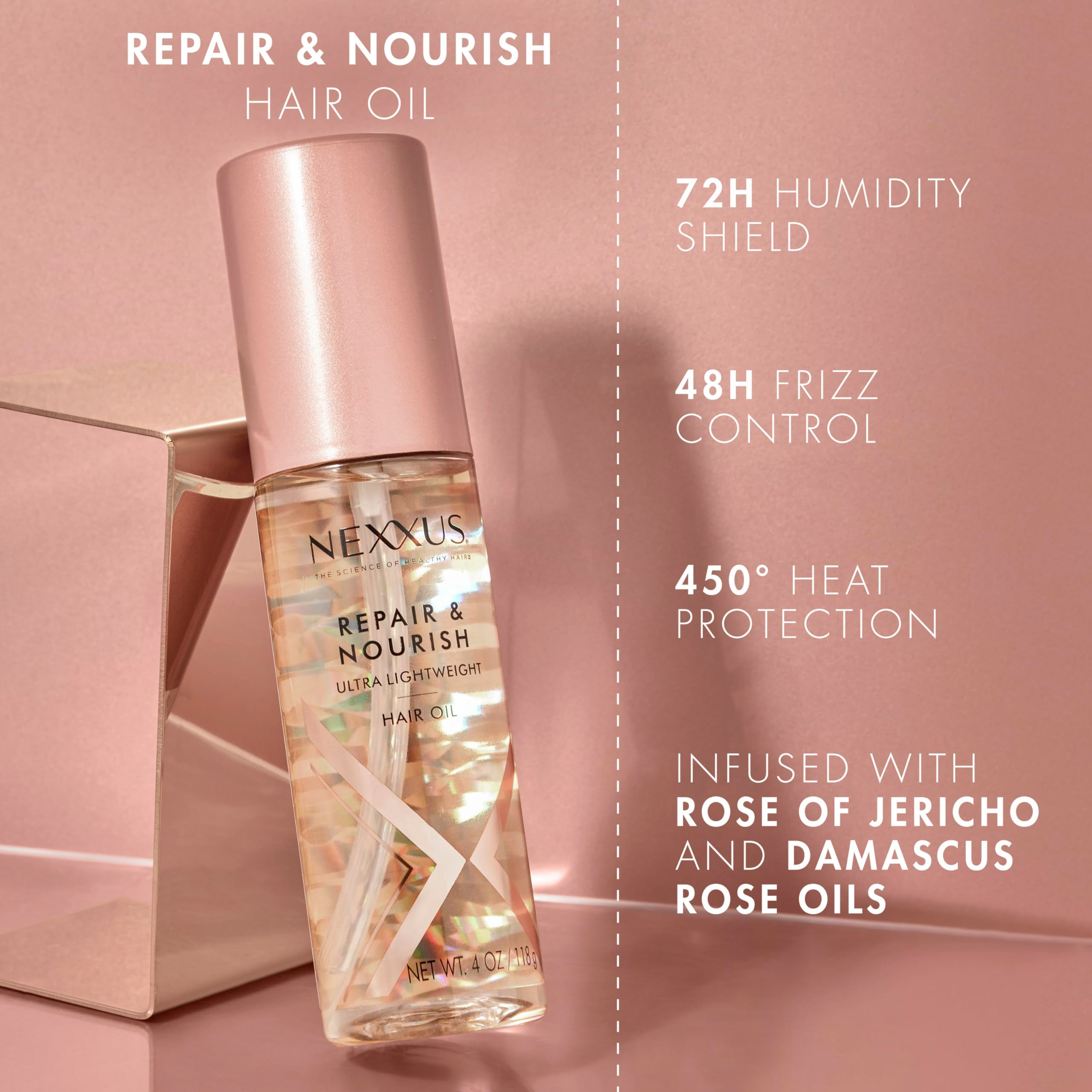 Nexxus Ultra Lightweight Hair Oil Repair & Nourish for Intense Nourishment with StyleProtect Technology 3.3 fl oz