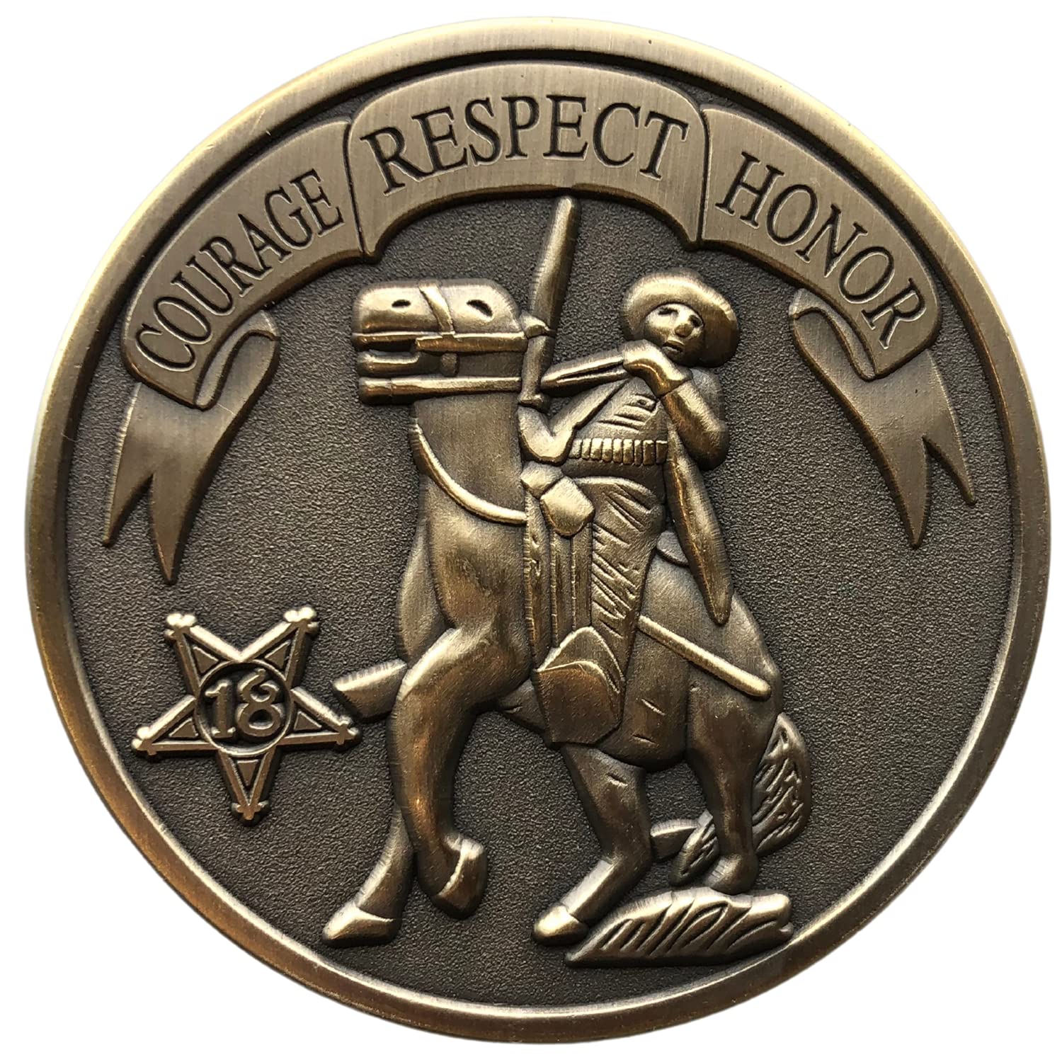 1866 Buffalo Soldiers Courage Respect Honor Challenge Coin