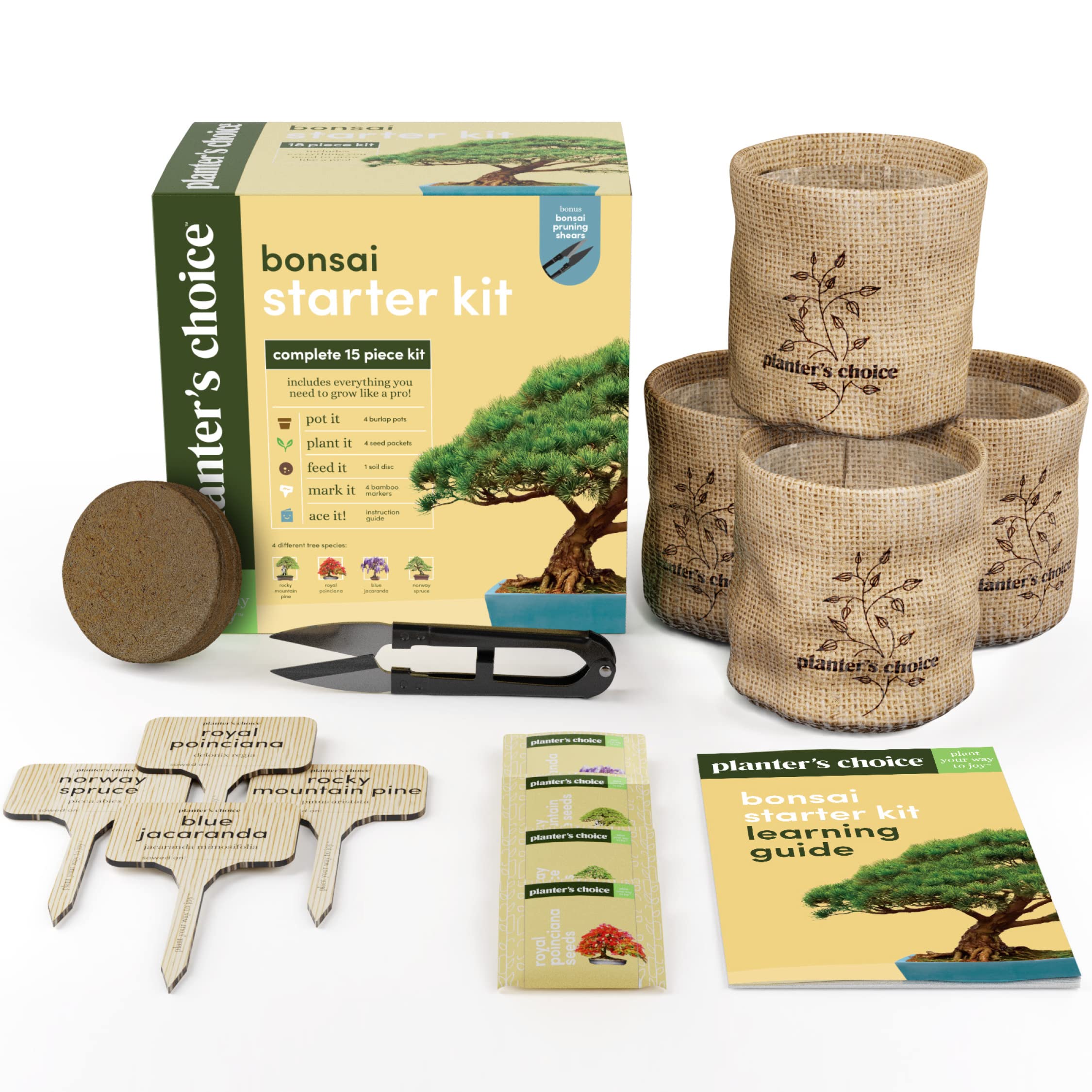 Bonsai Starter Kit - Gardening Gift for Women & Men - Bonsai Tree Growing Garden Crafts Hobby Kits for Adults, Unique DIY Hobbies for Plant Lovers - Unusual Christmas Gifts Ideas - or Gardener Mother