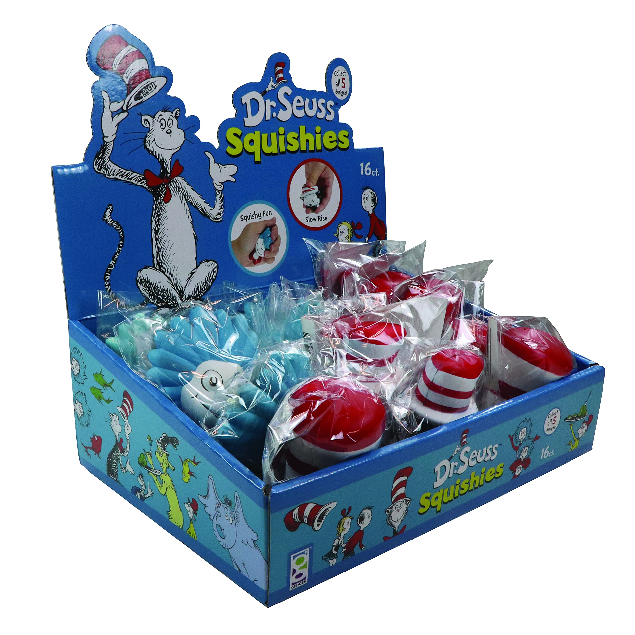 Raymond Geddes Dr. Seuss Squishies Fidget Toys (Pack of 16)