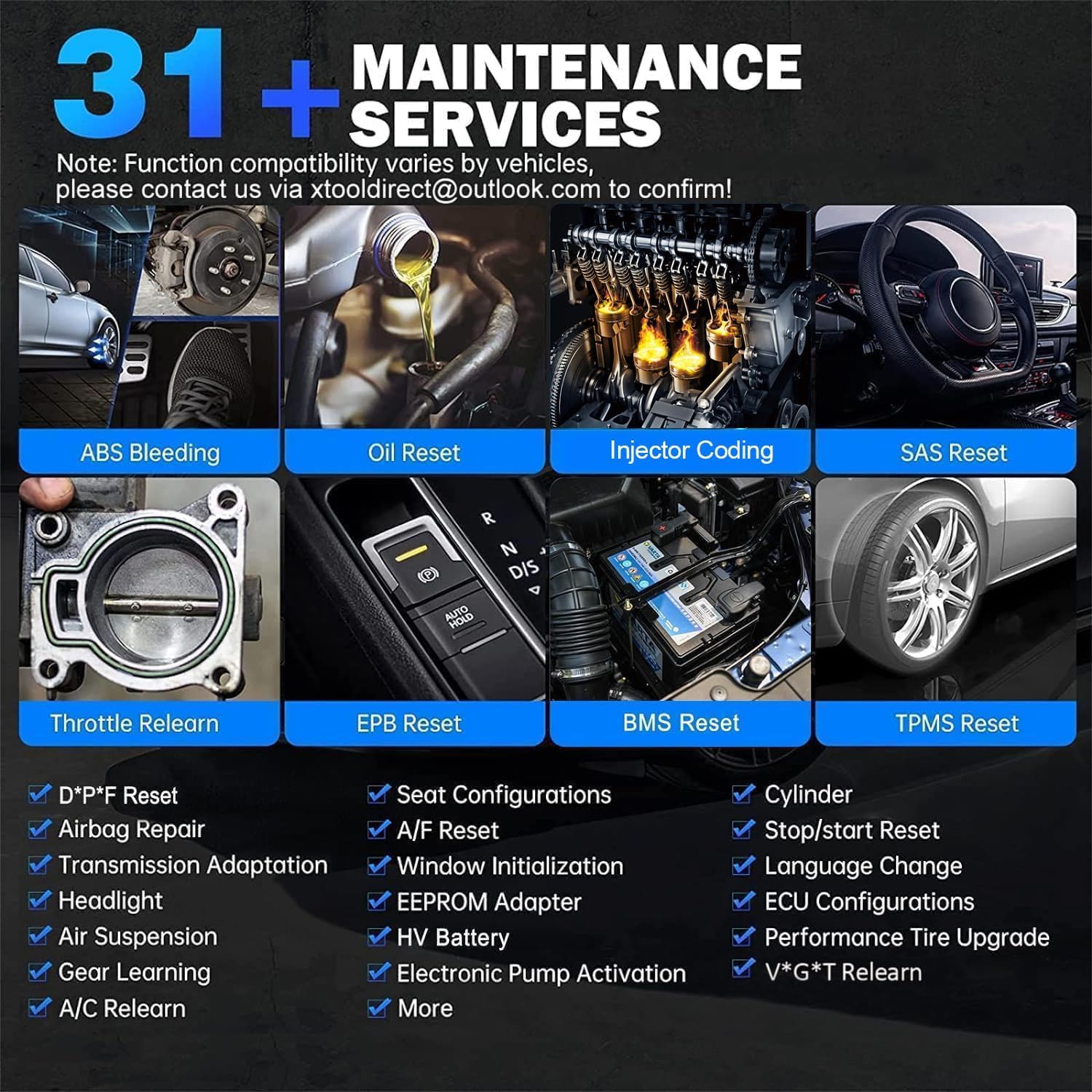 XTOOL InPlus IP616 Diagnostic Scan Tool, Lifetime Update OBD2 Scanner, 31+ Services, All Systems Diagnosis, ABS Bleed, Oil/SAS/TPMS/EPB/Throttle Reset/CAN FD