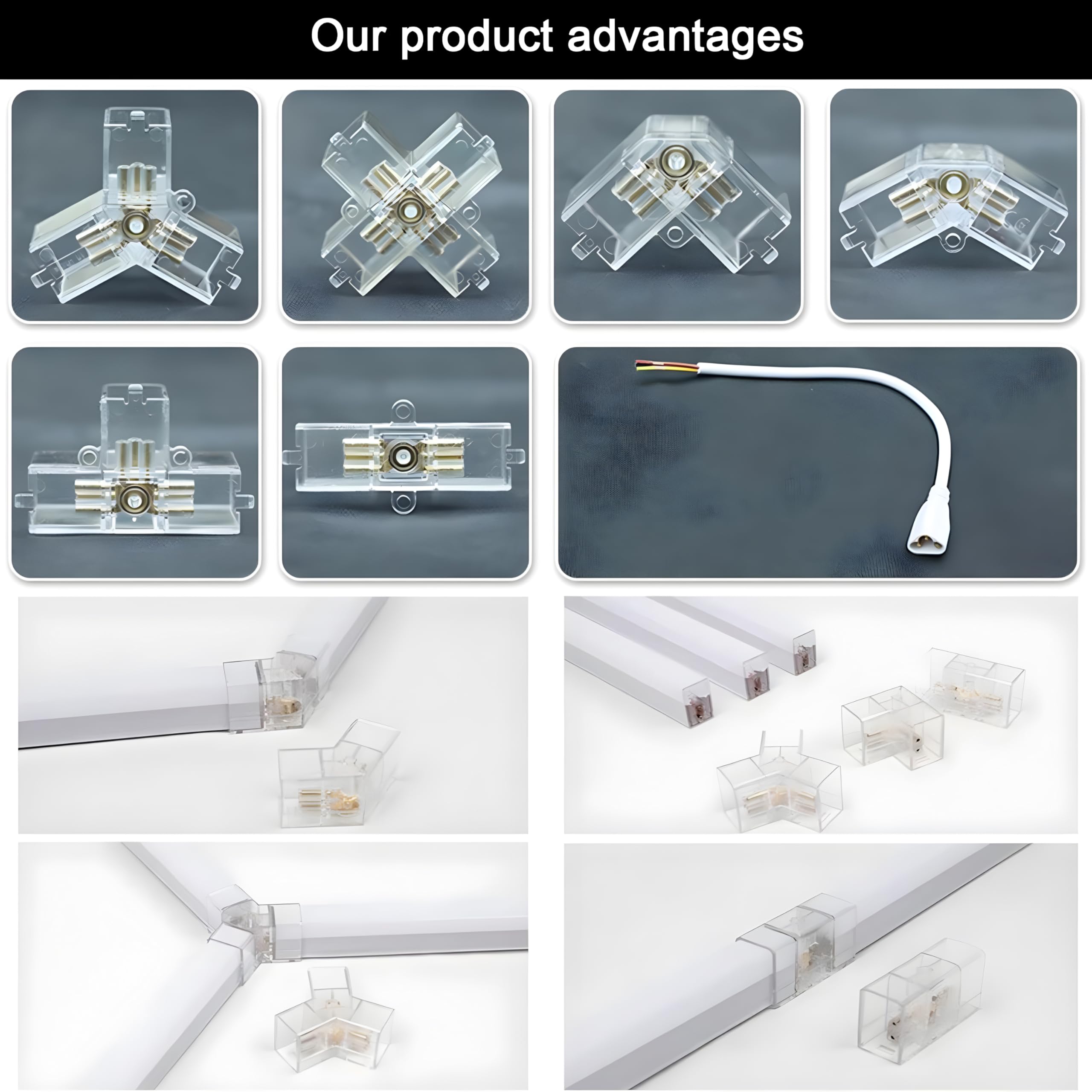 MUCLUD LED Hexagon Garage Light,Aluminum Frame Honeycomb Lights 8 Hexagon 380W 38800 Lumens Hexagon Garage Light with T5 Tube Rectangle 6000K for Garage,Auto Car Detailing Shop (35 Lights)
