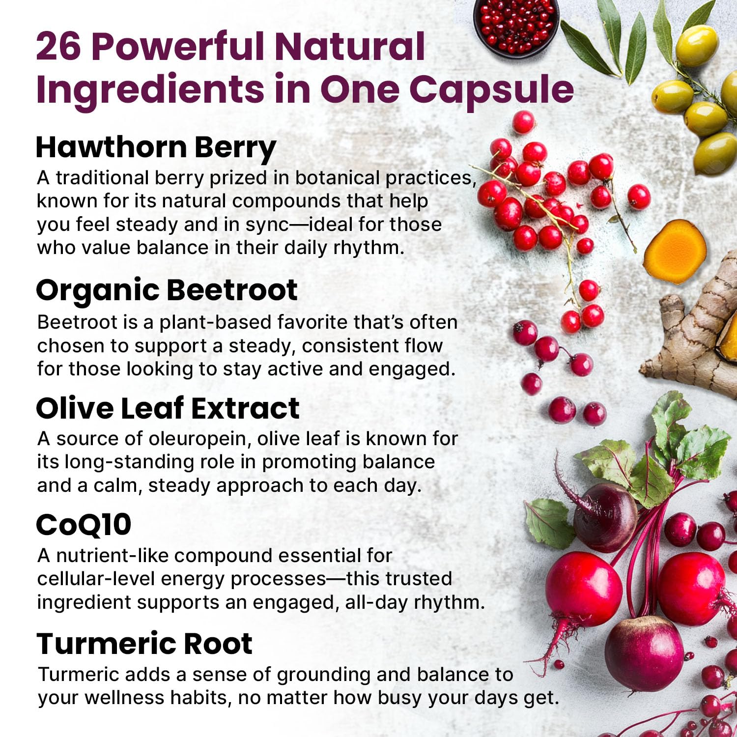 26-in-1 Nitric Oxide Supplement - Heart & Circulation Support with CoQ10, Turmeric, Organic Beet Root, Hawthorn Berry & Garlic - 2103mg per Serving (120ct, Pack of 2)