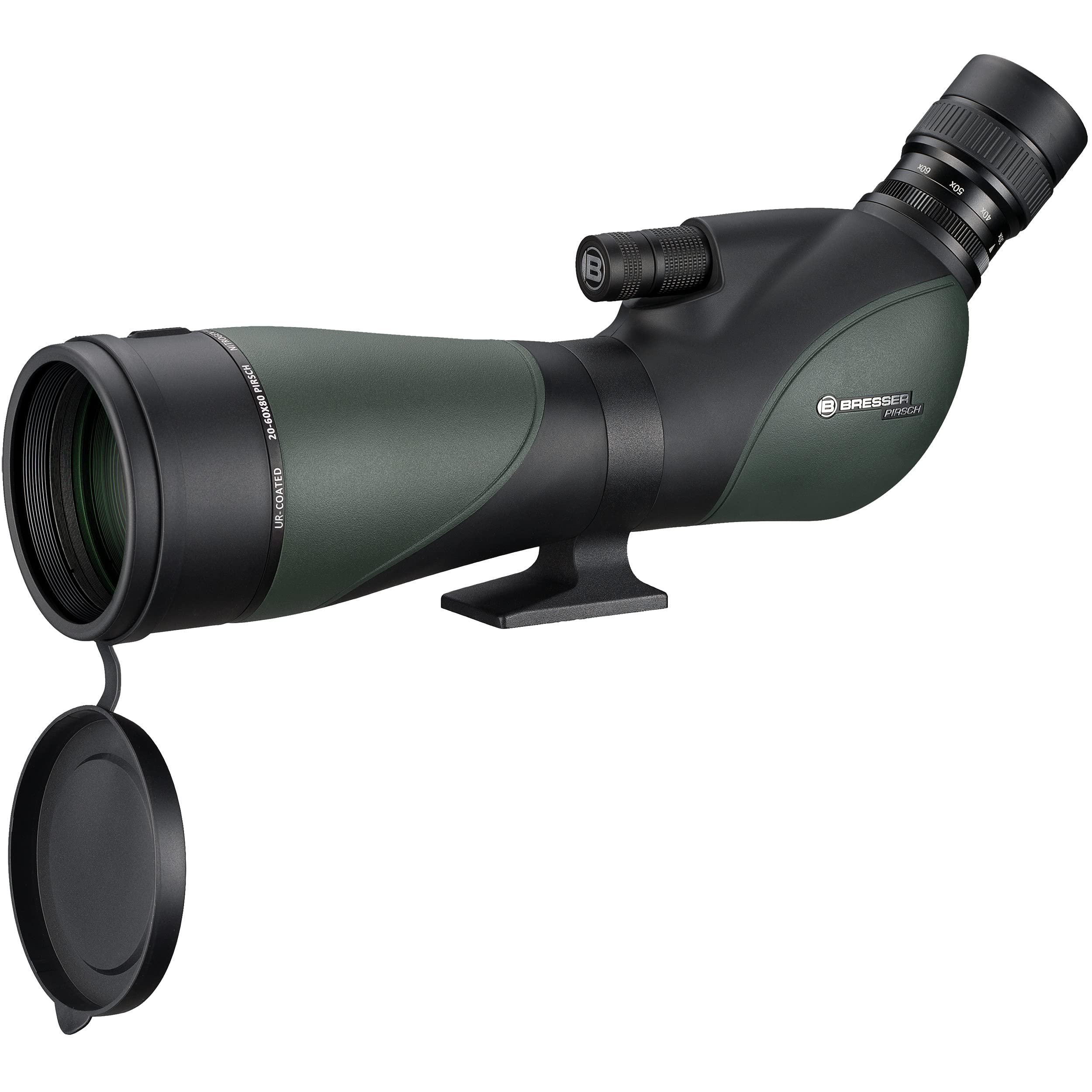 Bresser 4321503 Spotting Scope Pirsch 20-60 x 80 Gen II with Deluxe 10:1 Focus Phase Coating, Waterproof and Nitrogen Filled