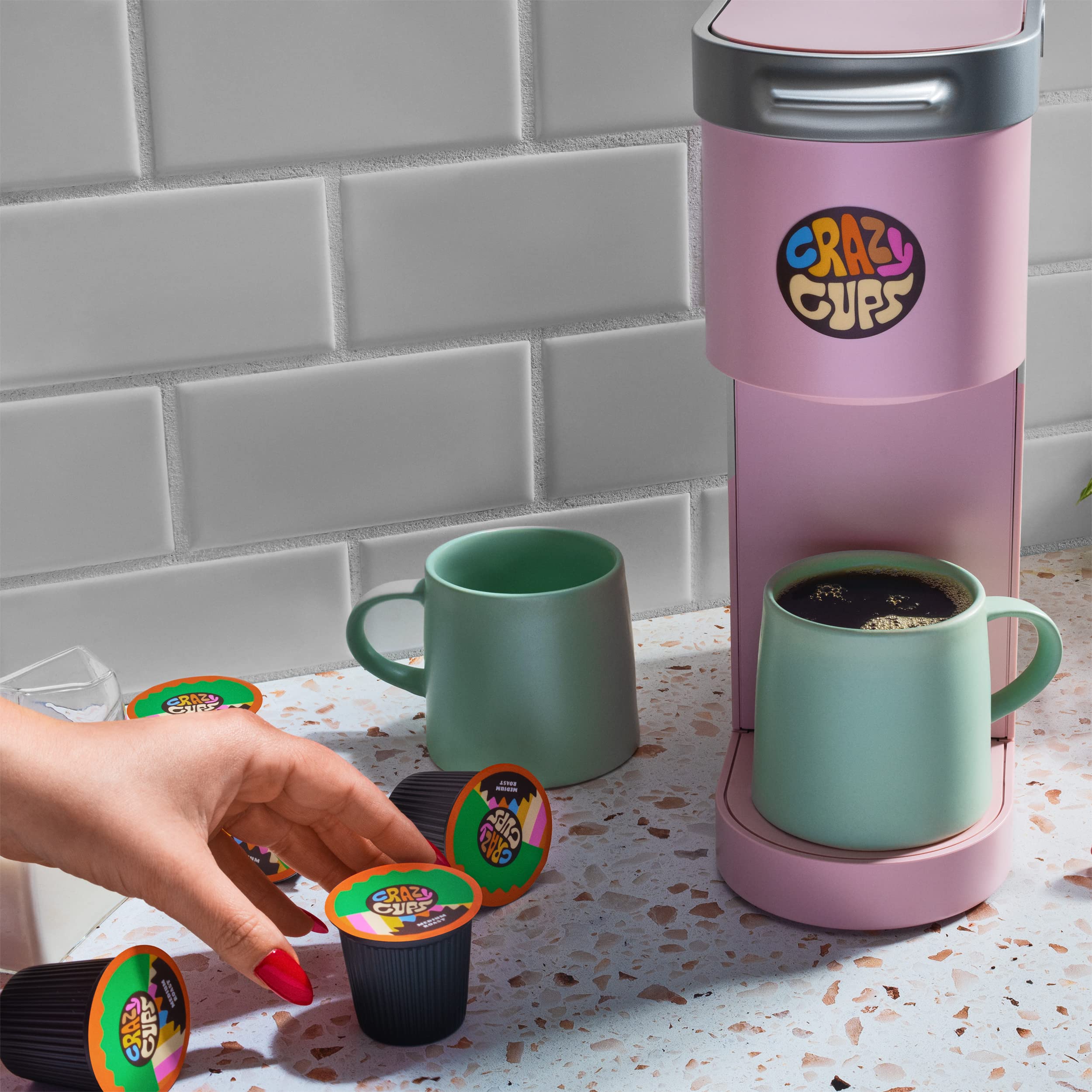 Crazy Cups Flavored Decaf Coffee Pods, Decaf Variety Pack, Assorted Decaffeinated Coffee for Keurig Machines, for Hot or Iced Coffee, Single Serve Coffee in Recyclable Pods, 50 Count