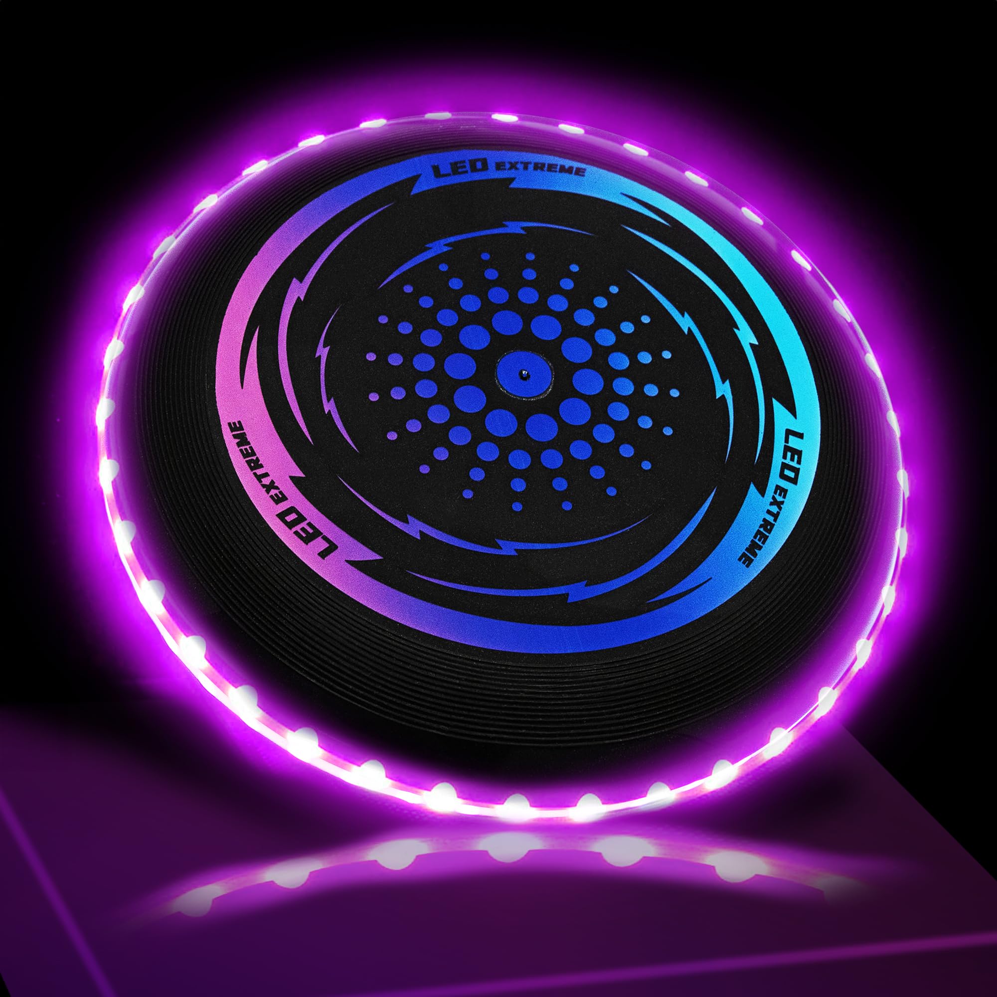 ArtCreativity Light Up Flying Disc Toy - 1 Piece - Flying Disk for Kids with 49 Bright LEDs - Flying Disc for Day and Night Fun - Outdoor Toys for Kids and Adults - Gifts for Boys 10 11 12 13