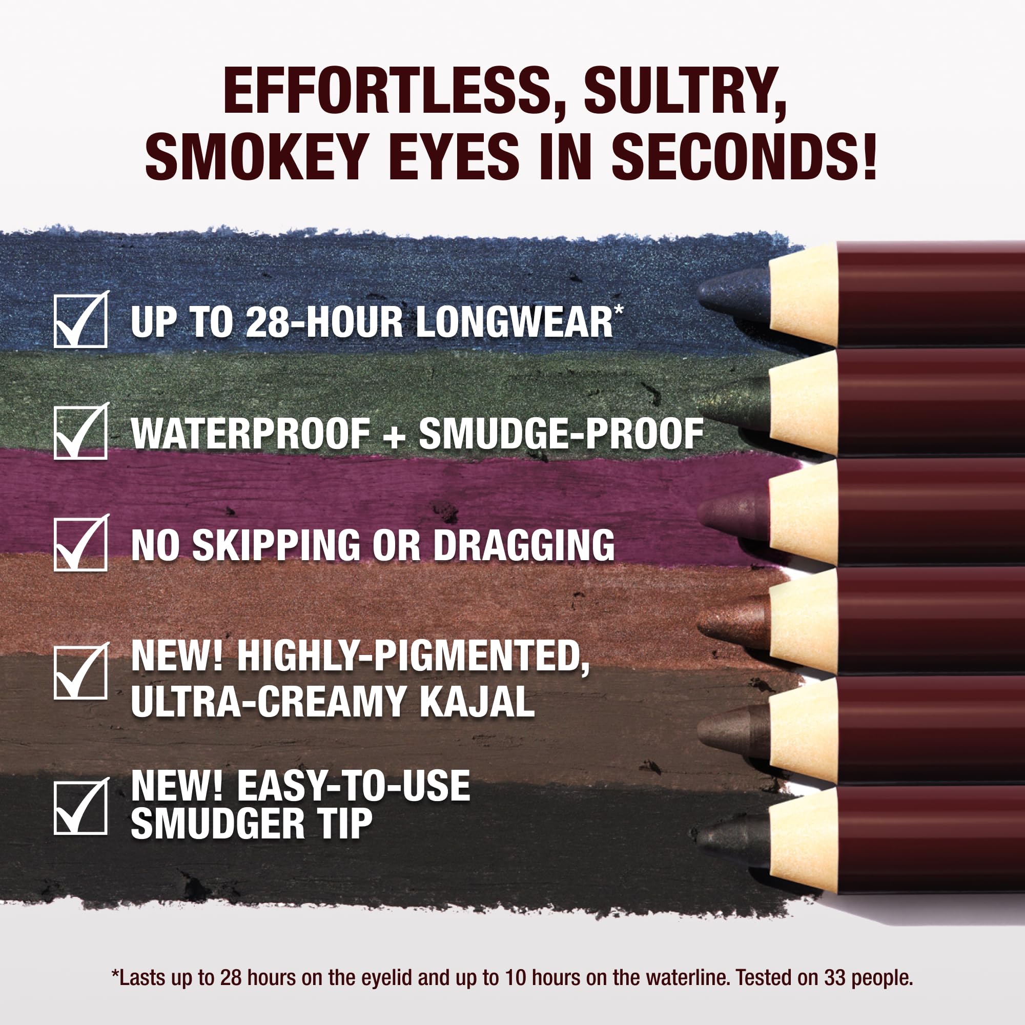 Charlotte Tilbury Rock 'N' Kohl Eyeliner Pencil - Waterproof Eyeliner with a Precision Smudger Tip - Infused with an Enhanced Kajal Formula for Sultry, Smokey Eyes - Barbarella Brown