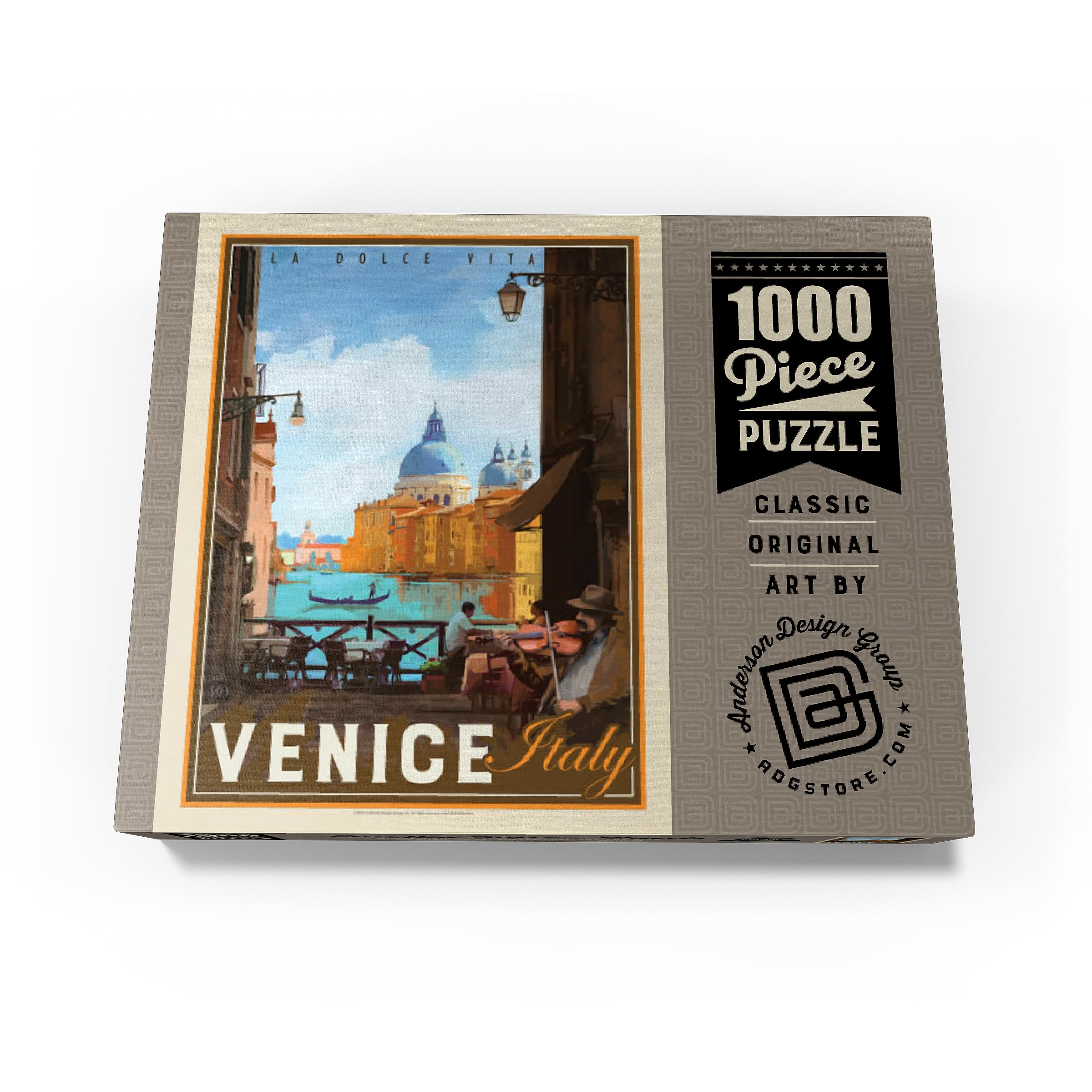 MyPuzzle Italy, Venice: La Dolce Vita, Vintage Poster - Premium 1000 Piece Jigsaw Puzzle for Adults