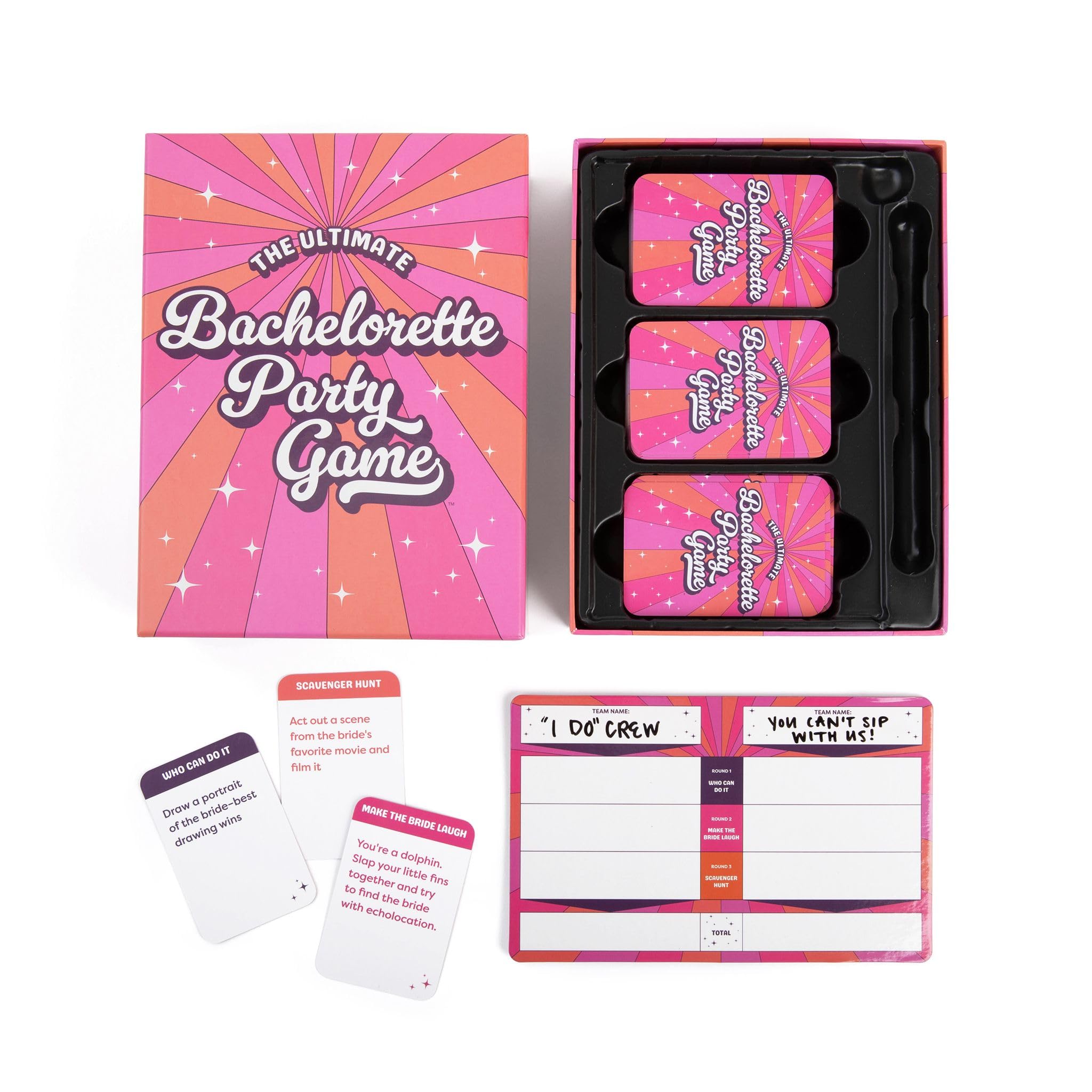 DSS Games The Ultimate Bachelorette Party Game | Card Games with 150 Prompt Cards | Party Card Game for Girls Night Out, Bachelorette Party, & Bridal Shower | Ages 17 Up