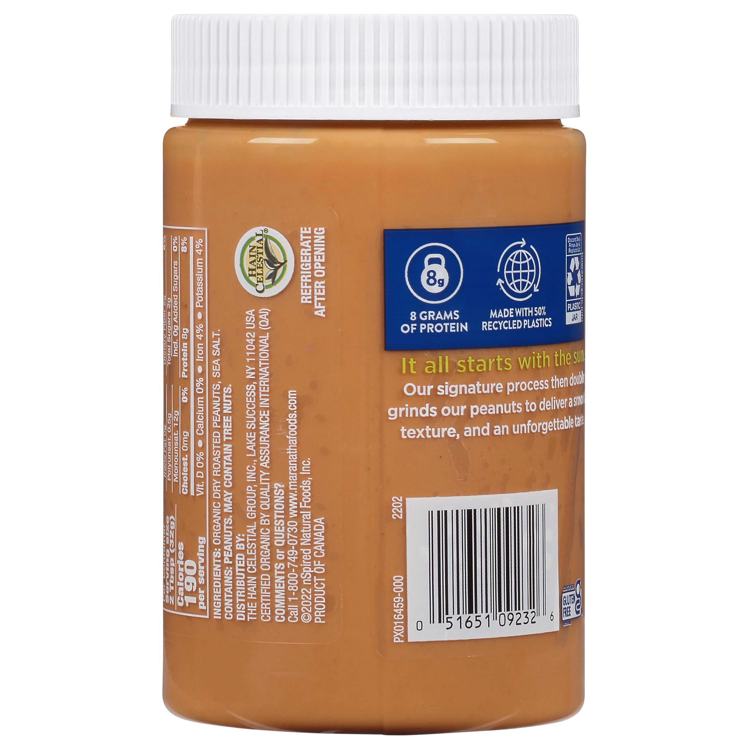 Maranatha Organic Creamy Peanut Butter Spread 16 Ounce