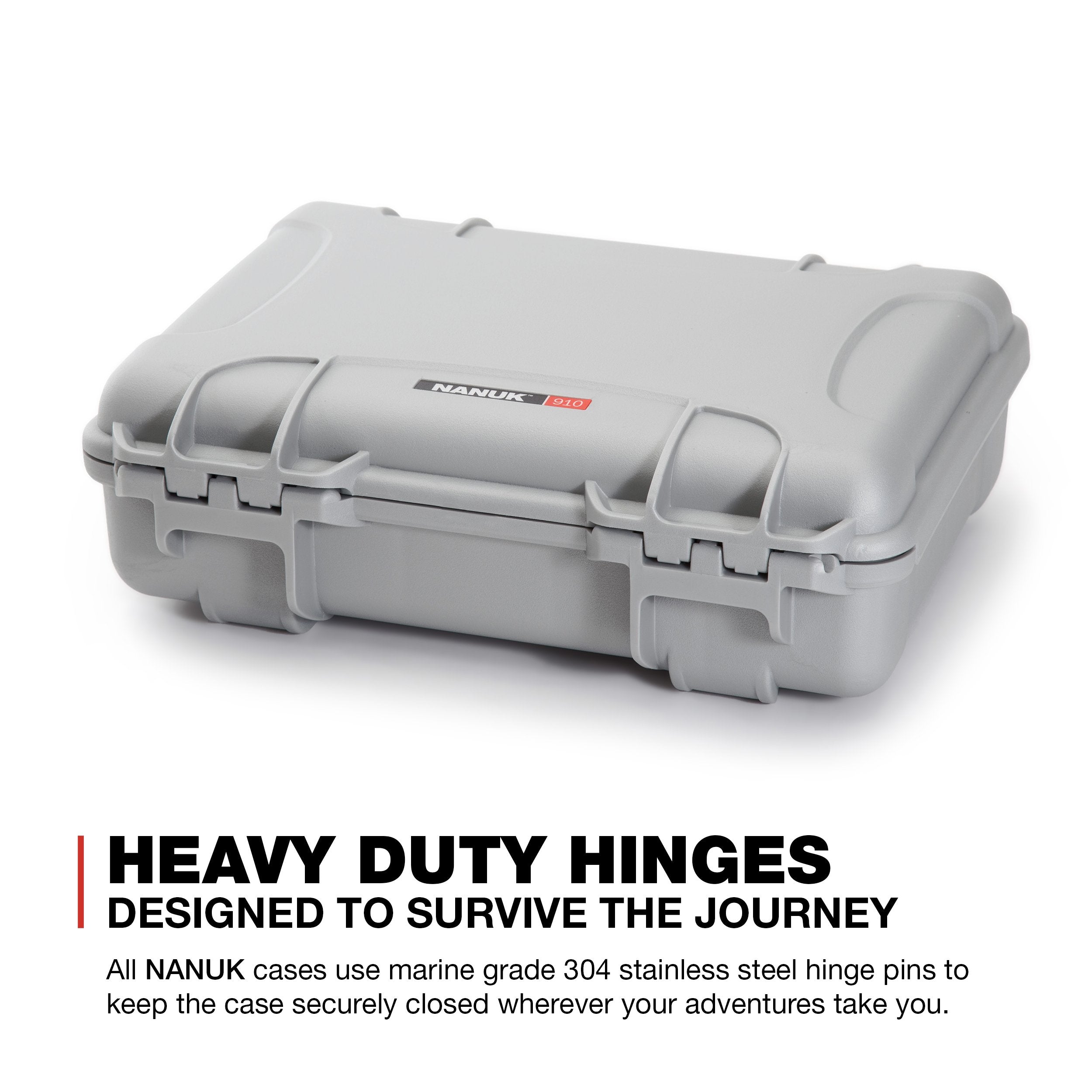 Nanuk 910 Waterproof Hard Case with Foam Insert for DJI Mini SE Fly More Kit - Silver (910-MAVMSE5)