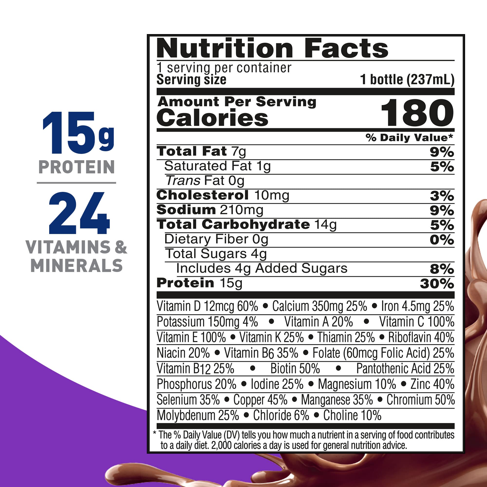 BOOST Women Balanced Nutritional Drink, Rich Chocolate, 8 fl oz (Pack of 24)