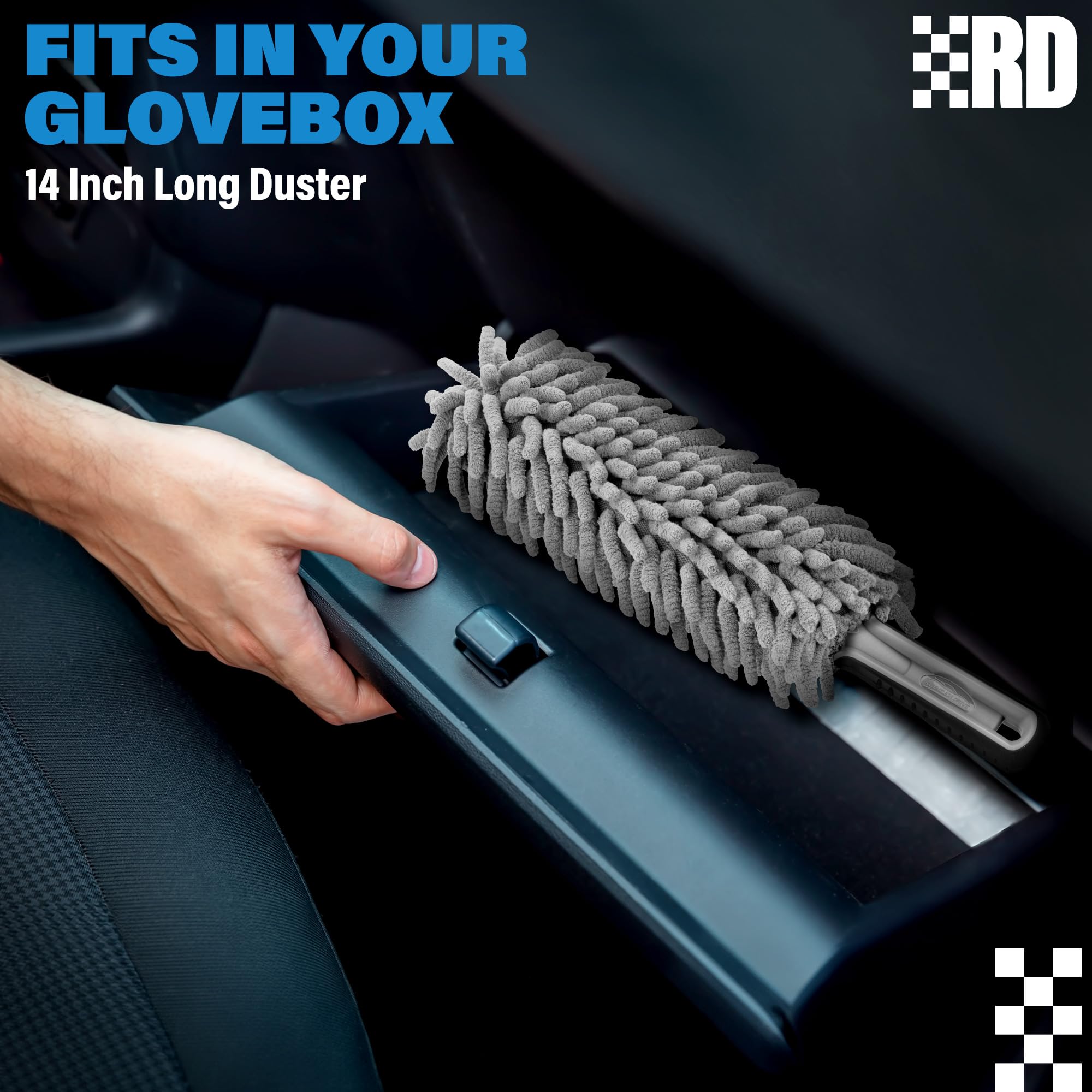 Professional Car Duster Brush - Interior Car Accessories for Women & Men - Lint & Scratch Free