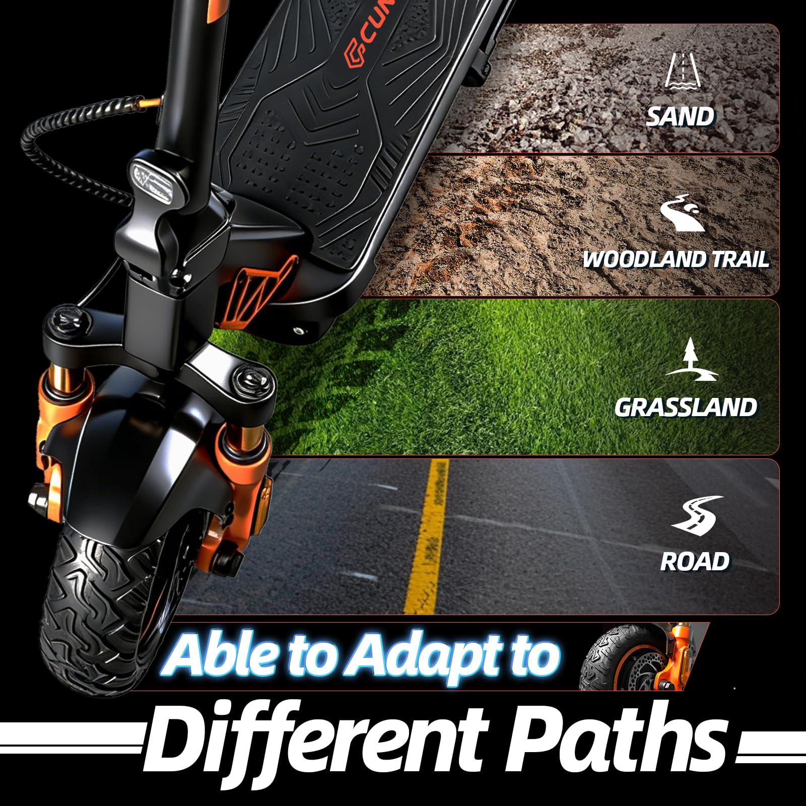 Electric Scooter Adult, 1600W*2 Dual Motor RZ1000, Up to 40-50 Miles Long Range/MAX Speed 31 Mph, 10.5'' Off Road Tires with 1152Wh Battery & Dual Suspension Commuting Fast Electric Scooter