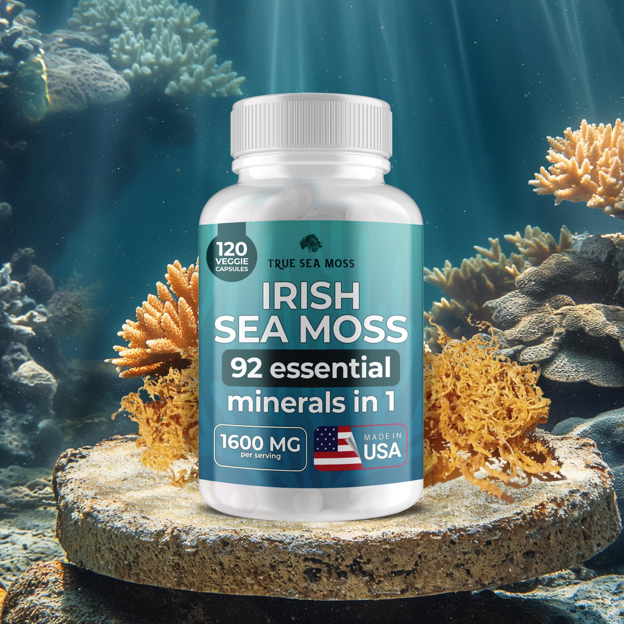 Sea Moss Gel + Capsules Bundle – Wildcrafted Seamoss with Mango, Pineapple & 92 Minerals – Vegan Superfood for Digestion, Immunity & Energy – Made in USA, Non-GMO