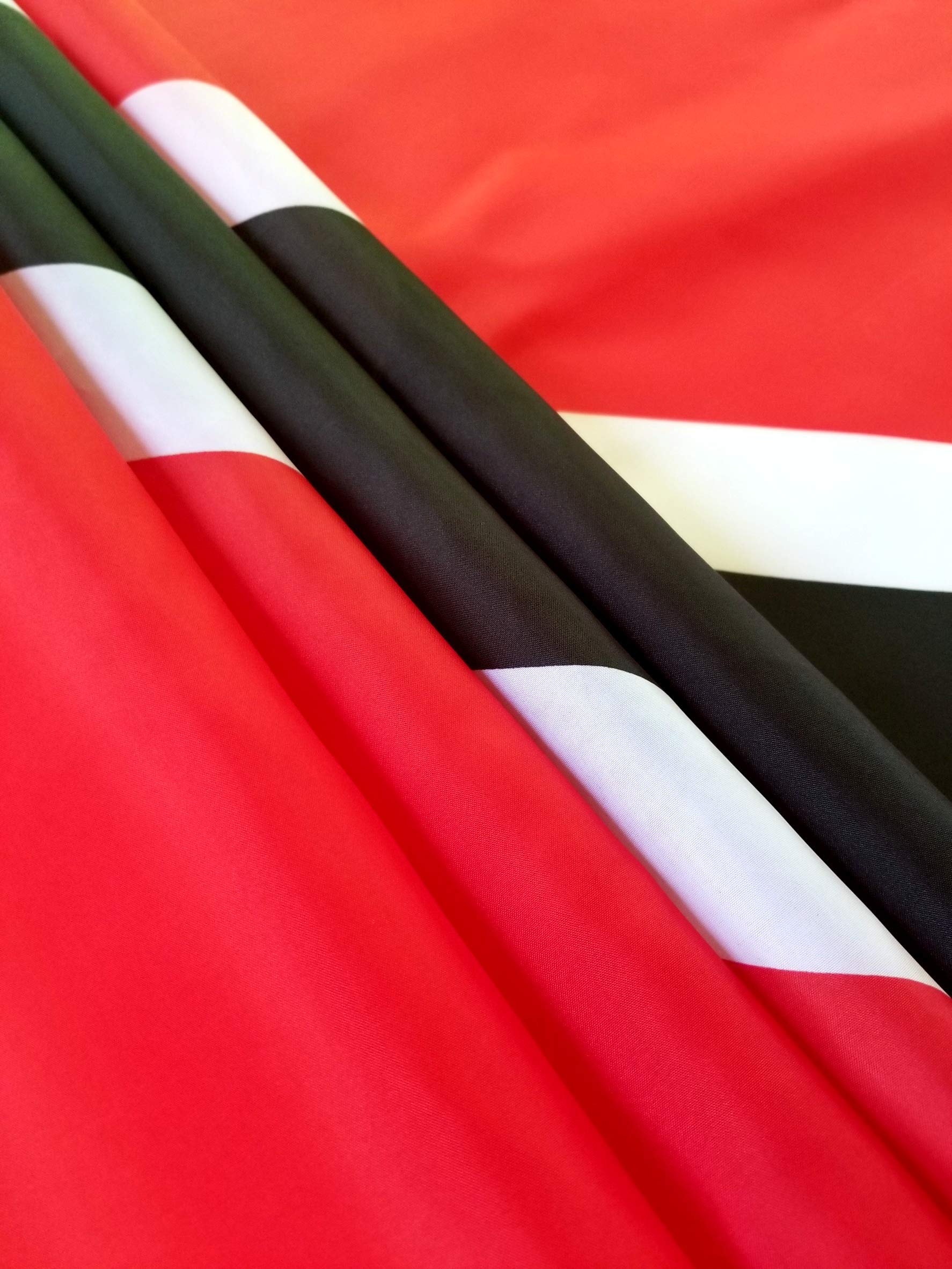 3x5 Trinidad and Tobago Flag with 100% Polyester Fabric, Double Stitched Edges, and Two Brass Grommets, 3x5 Flag of Trinidad and Tobago