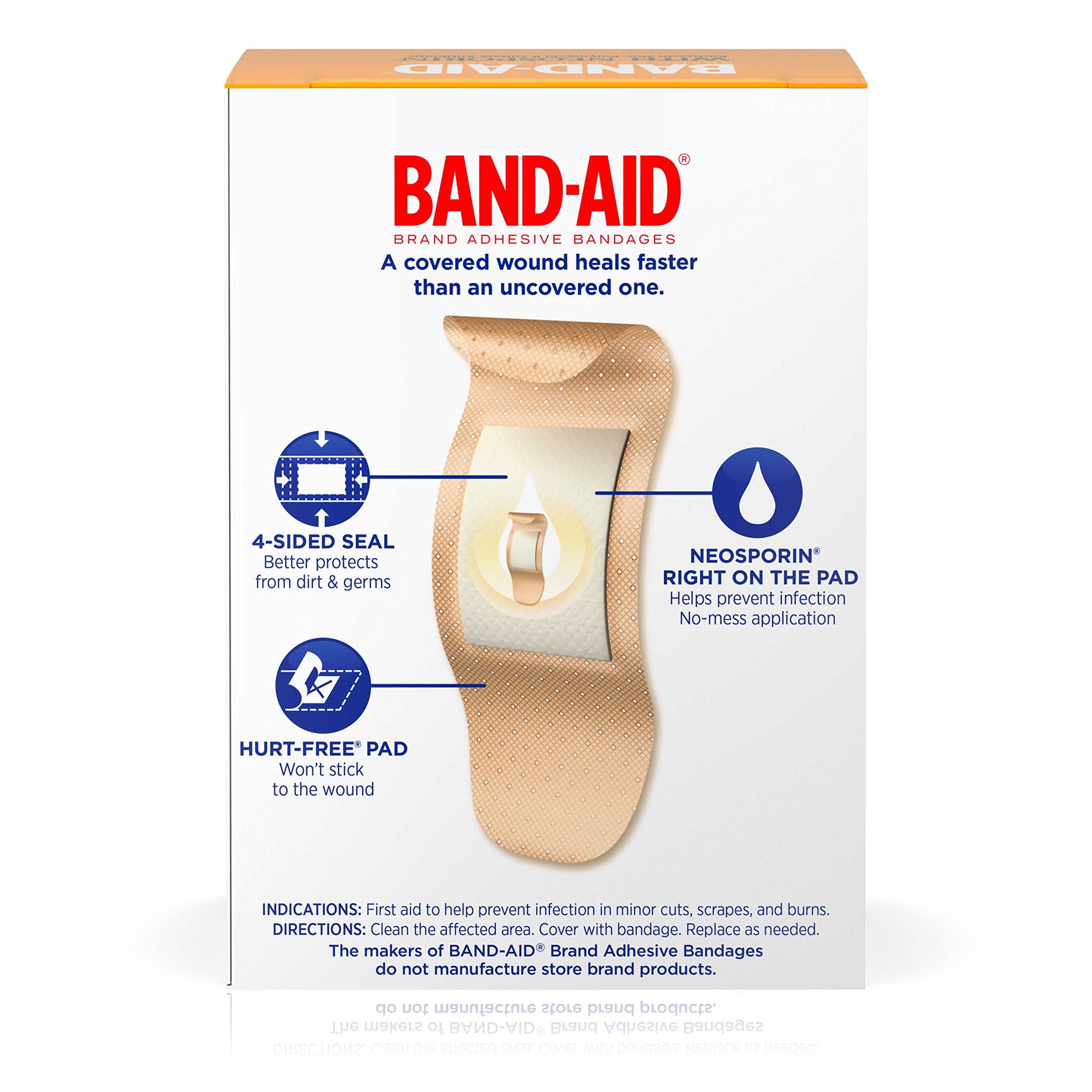 Band-Aid - 5570 Brand Bandages with Neosporin Antibiotic Ointment, Assorted Sizes, 20 ct