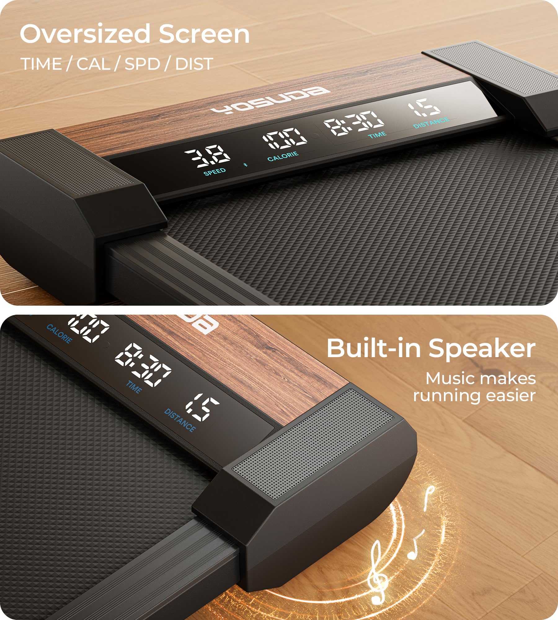 YOSUDA Walking Pad, Under Desk Treadmill, Treadmills for Home, 265LBS Capacity, 3 in 1 Portable Walking Pad