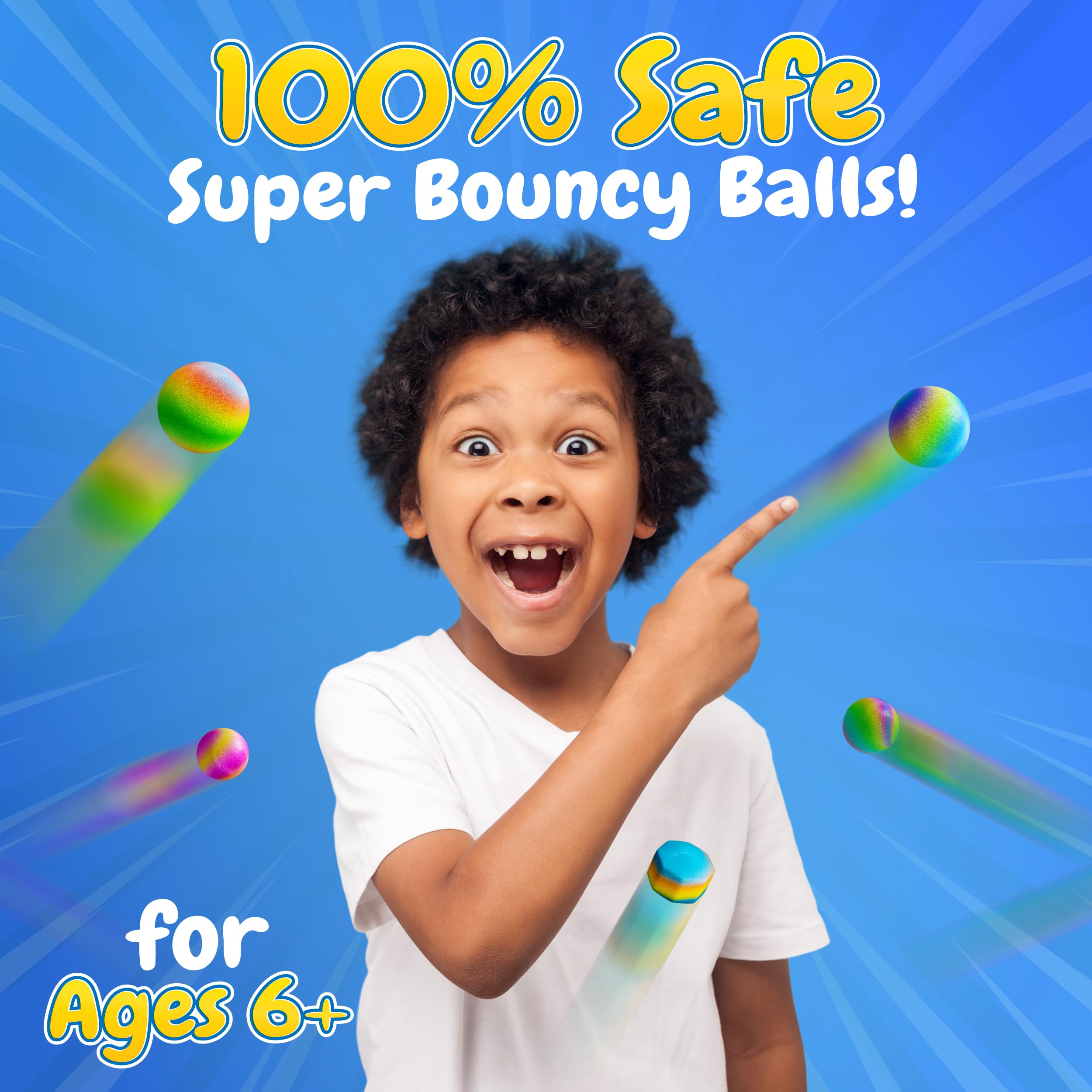 BFB DIY Super Bouncy Balls Kit - Make Your Own Ball Science Kits, Crystal Powder Girls & Boys Crafts Set, Multi-Colored Glow in the Dark DIY Kids Projects - DIY Bouncy Ball Kit Crafts for Boys & Girls