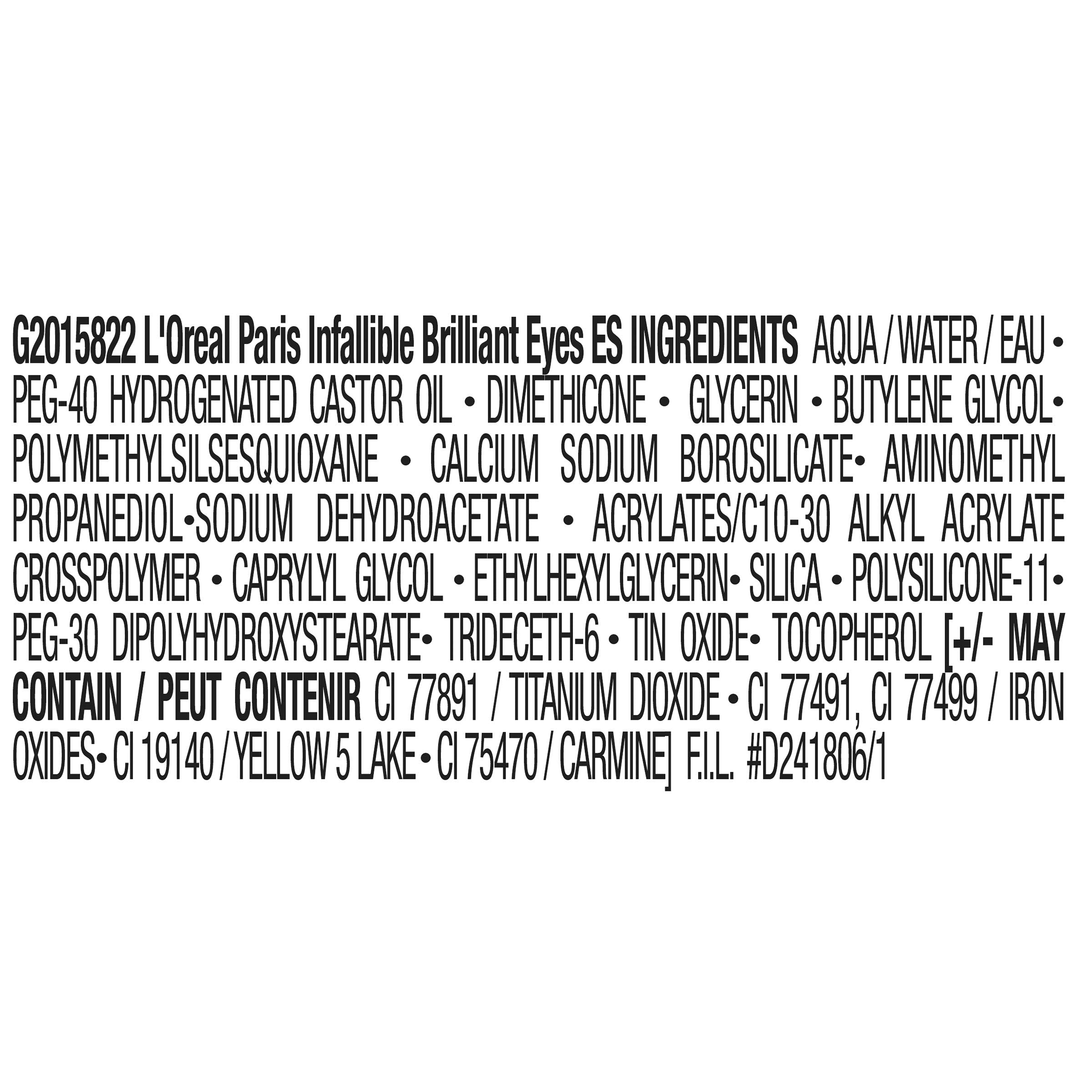 L'Oreal Paris Brilliant Eyes Shimmer Liquid Eye Shadow, Longwearing Lasting Shimmer, Crease Resistant, Flake-Proof, Precision Applicator, Quick Dry, Non-Greasy, Diamond Drop, 0.1 oz.