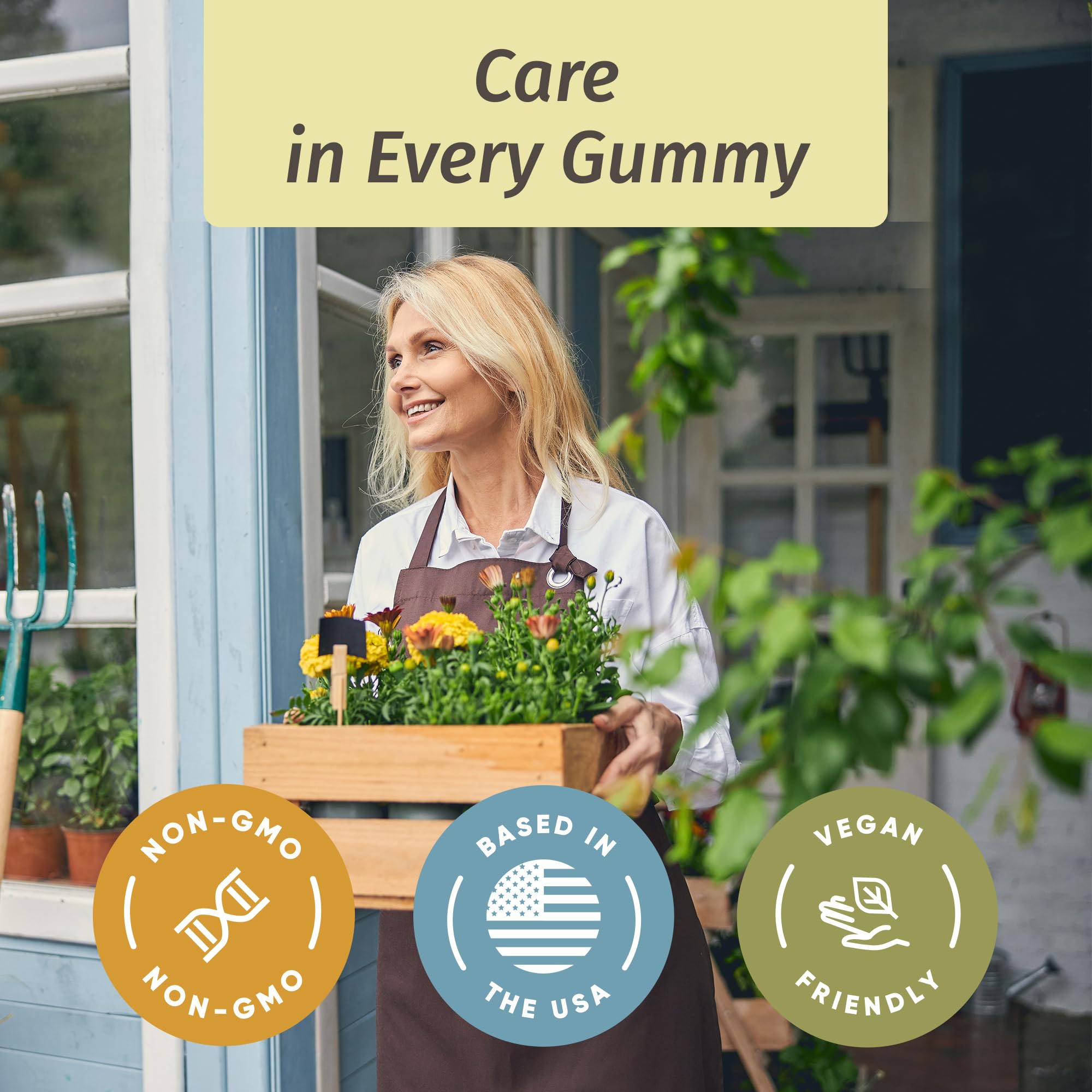 HERBAMAMA L-Methylfolate Gummies - 15mg 5-MTHF Calming Supplement for Adults - Vegan, Non-GMO Methylated Folate (Vitamin B9) for Brain Support - 60 Pectin-Based Blueberry-Flavored Chews