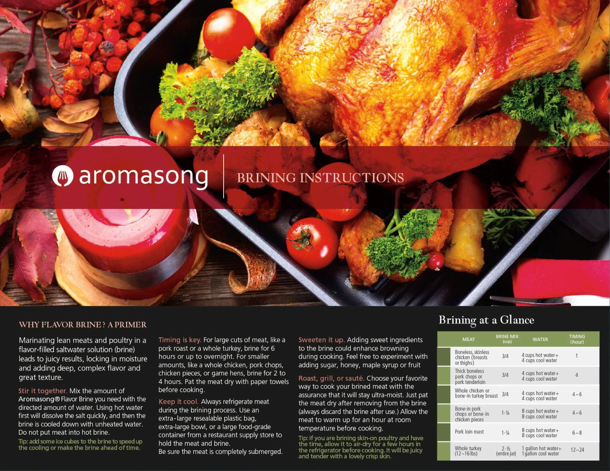 Aromasong Turkey Brine, HERBS DE PROVENCE with HOT & SPICY Combo Set, Bulk 2 Lb. Bags (Total of 4 LBS) For Wet & Dry Brining, 100% Natural, Sea Salt Poultry Seasoning, Roasting, Grilling, & Smoking.
