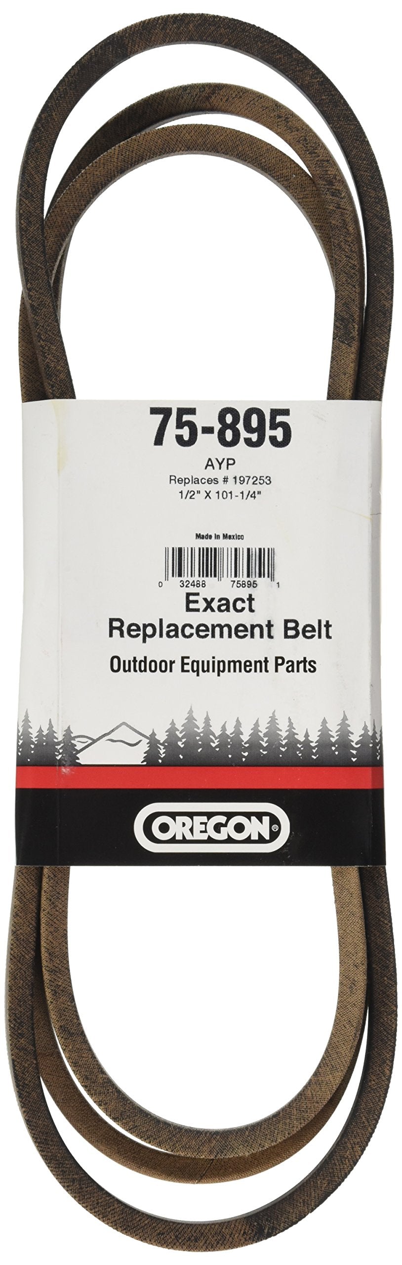 Oregon 75-895 1/2" by 101-1/4" Belt Lawn Mower Belts