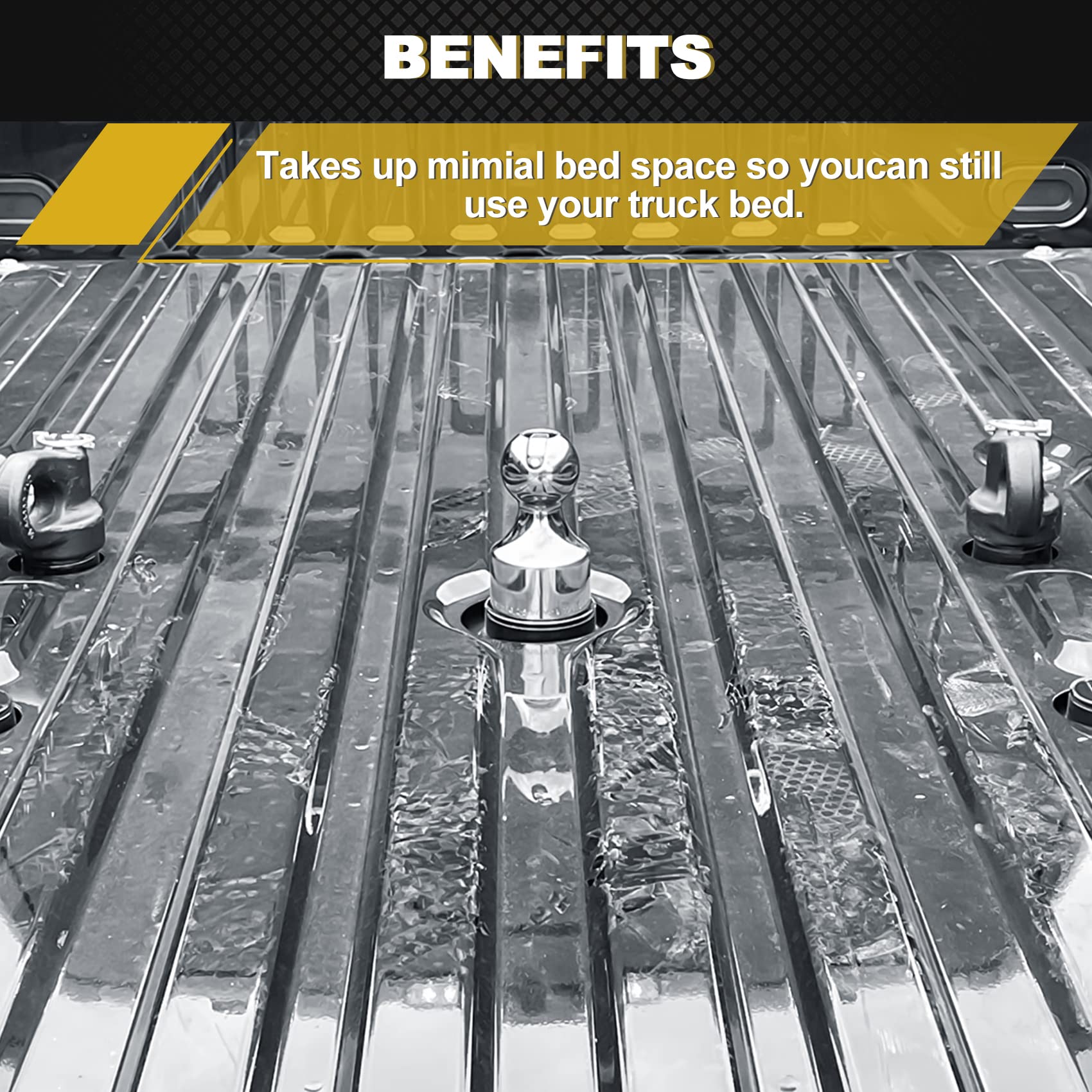2-5/16 Inch Puck System Gooseneck Hitch Ball, Compatible with 2013-2025 Ford F250 F350 F450, 2016-2025 Chevrolet Silverado, GMC Sierra, Nissan Titan XD & 2013-2025 Dodge RAM 2500 3500, Replace# 60629