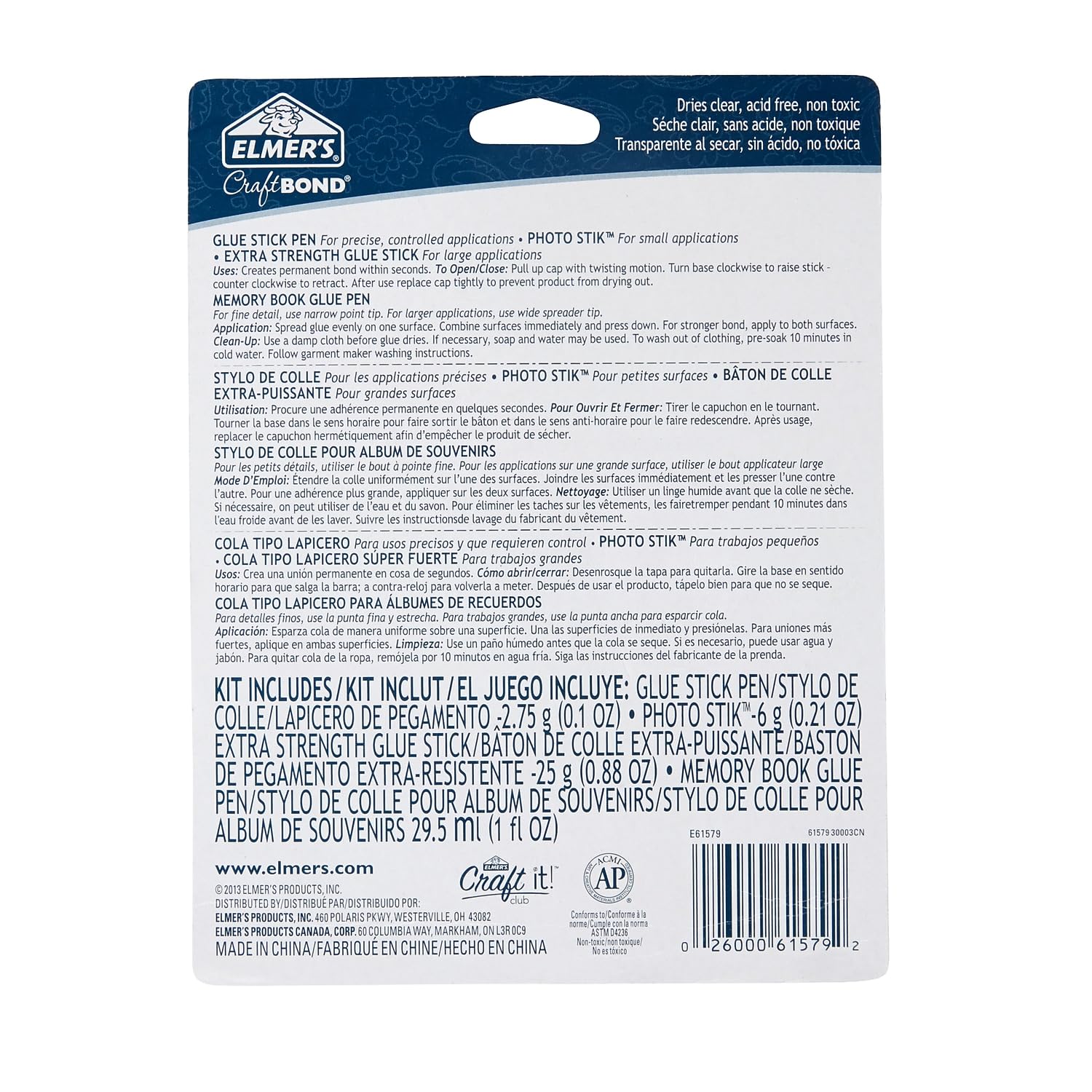 Elmer’s Craft Bond Scrapbook Glue Set, 4 Types of Craft Glue