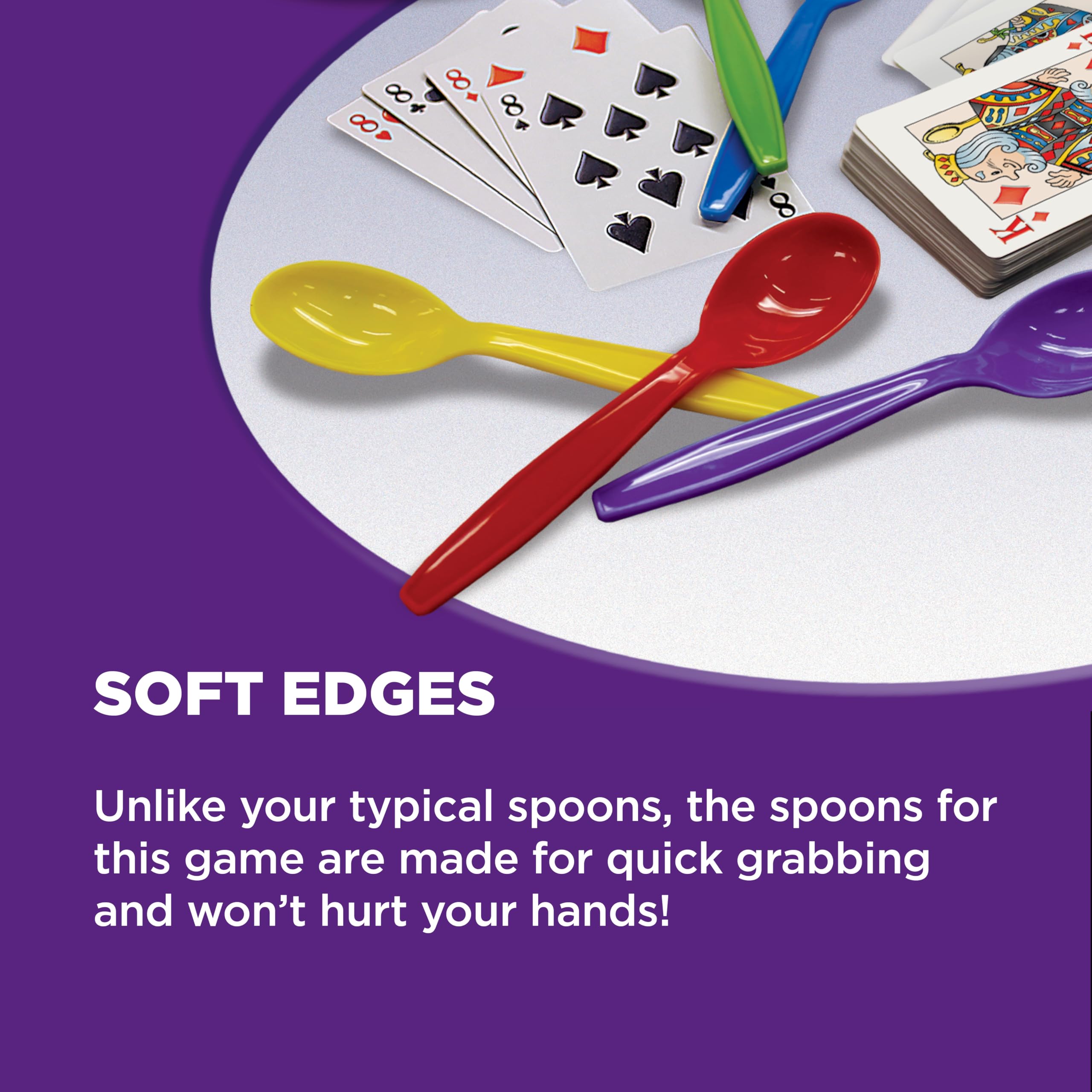 Spoons in a Case, Card Games for Kids - Spoons Game, Deck of Cards, Fun Family Games for Kids and Adults, Playing Cards, Game Night, Travel Games, 3-6 Multi-Player Card Game, Games for Adults, Ages 7+