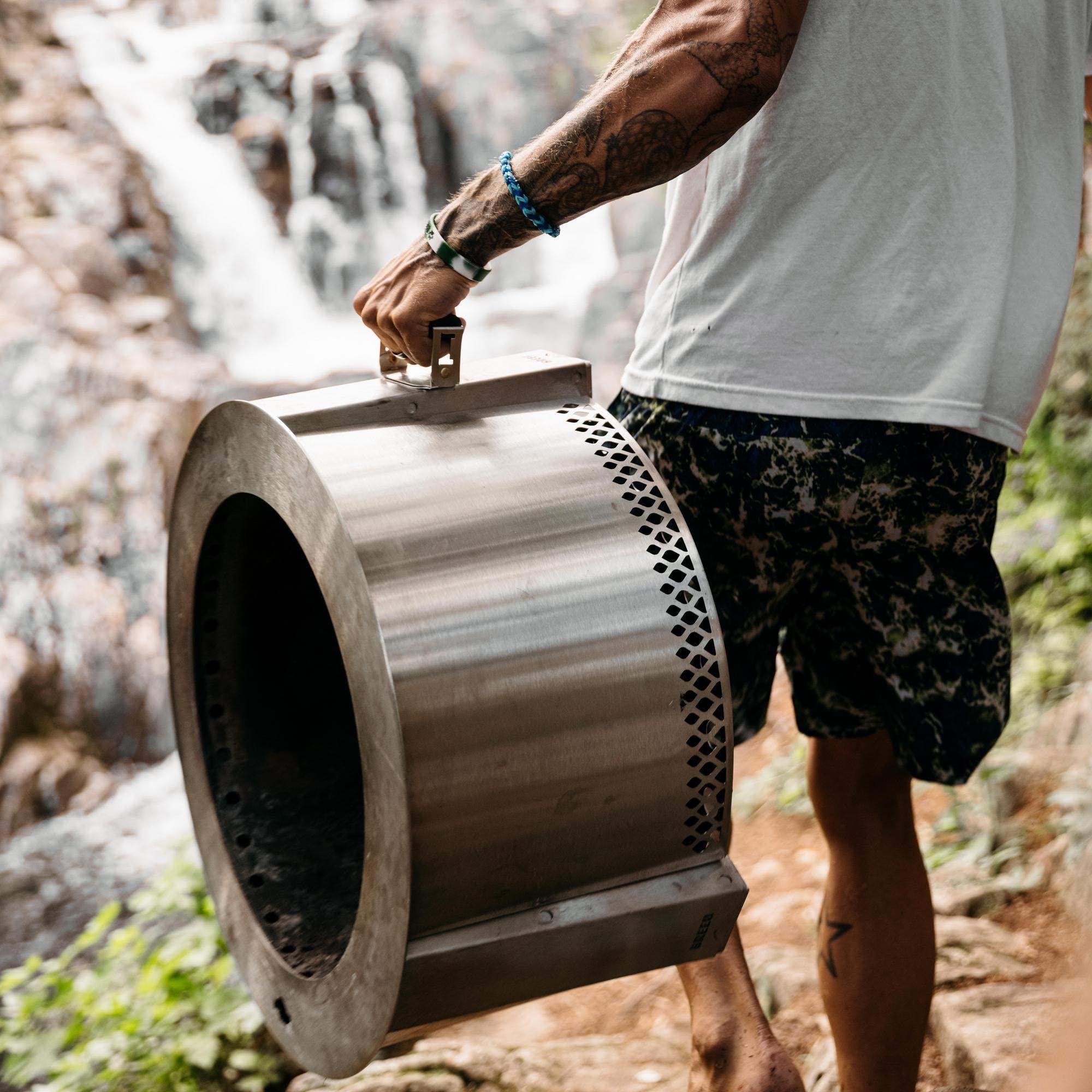 Breeo Smokeless Fire Pit (Y Series - Stainless Steel) | 21 inch Portable Smokeless Firepit for Outside | 31 Pounds | Ideal for Families Compatible with Wide Range of Breeo Accessories