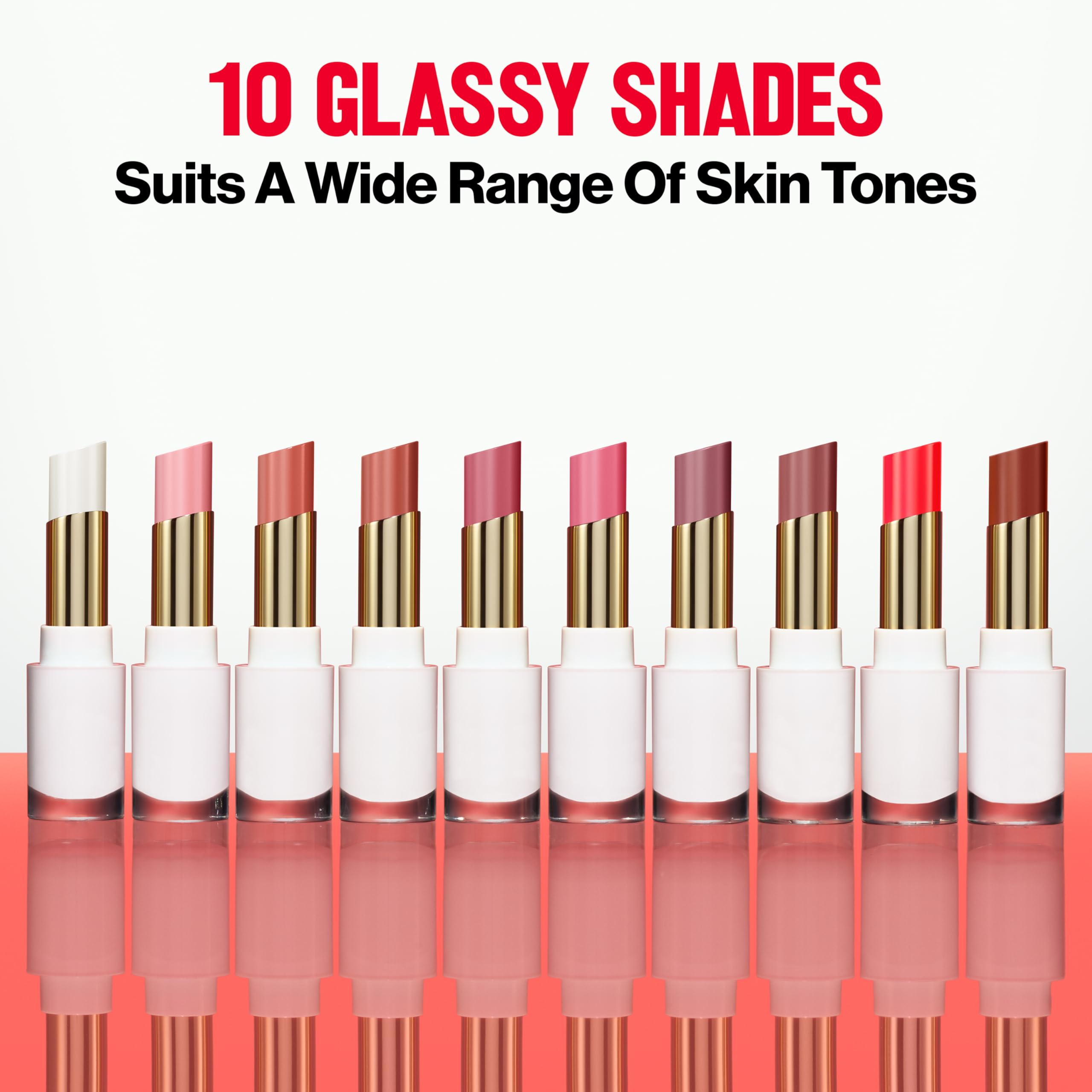 Revlon Super Lustrous Glass Shine Balm, Moisturizing Lip Makeup, Shiny Finish, Made with Hydrating and Nourishing Ingredients for Comfortable Wear, 007 Glazed Mauve, 0.11 oz