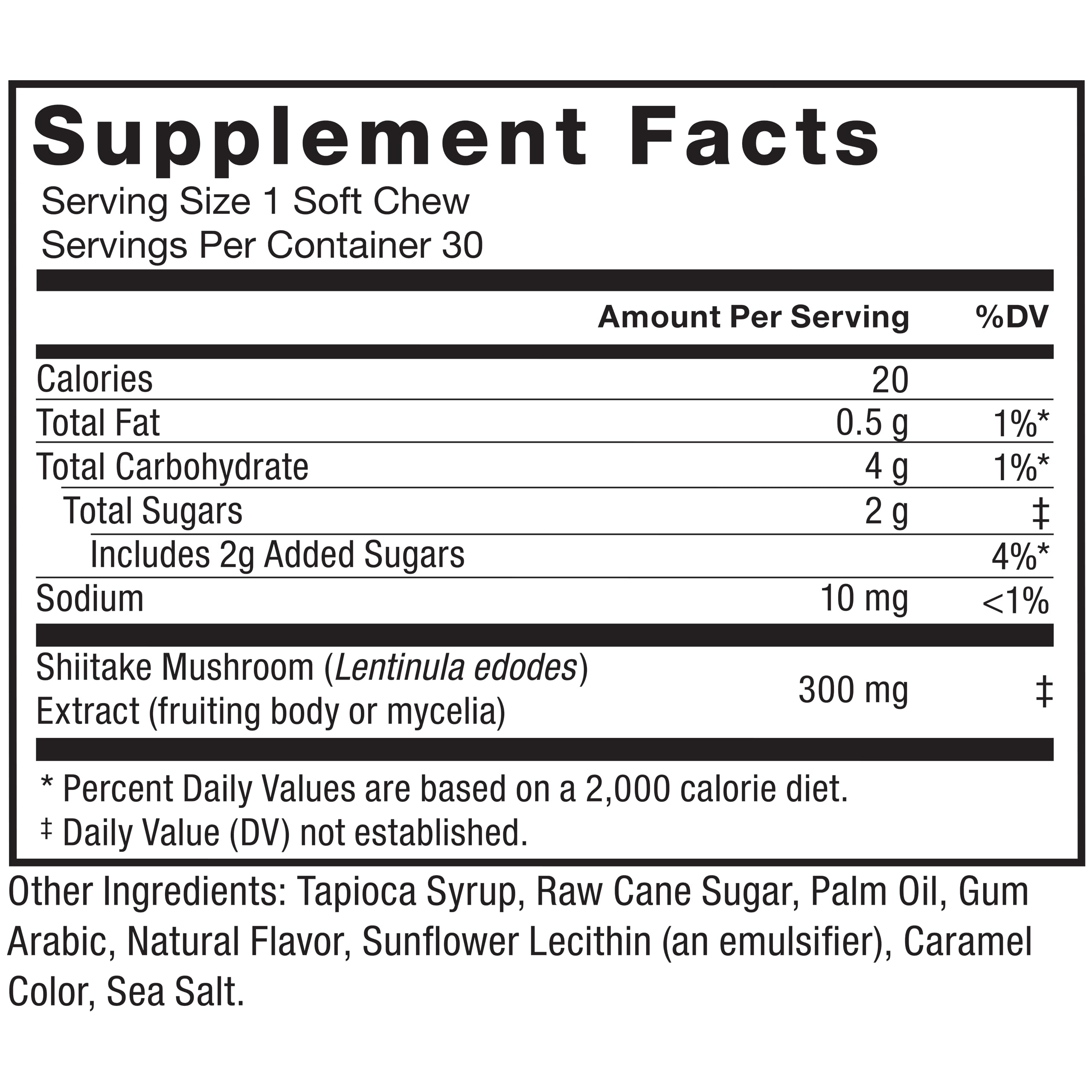 FORCE FACTOR Modern Mushrooms Soft Chews, Shiitake Mushrooms Supplement to Support Energy, Immunity, and Digestive Health, Antioxidants Supplement, Delicious Caramel Apple Flavor, 30 Soft Chews