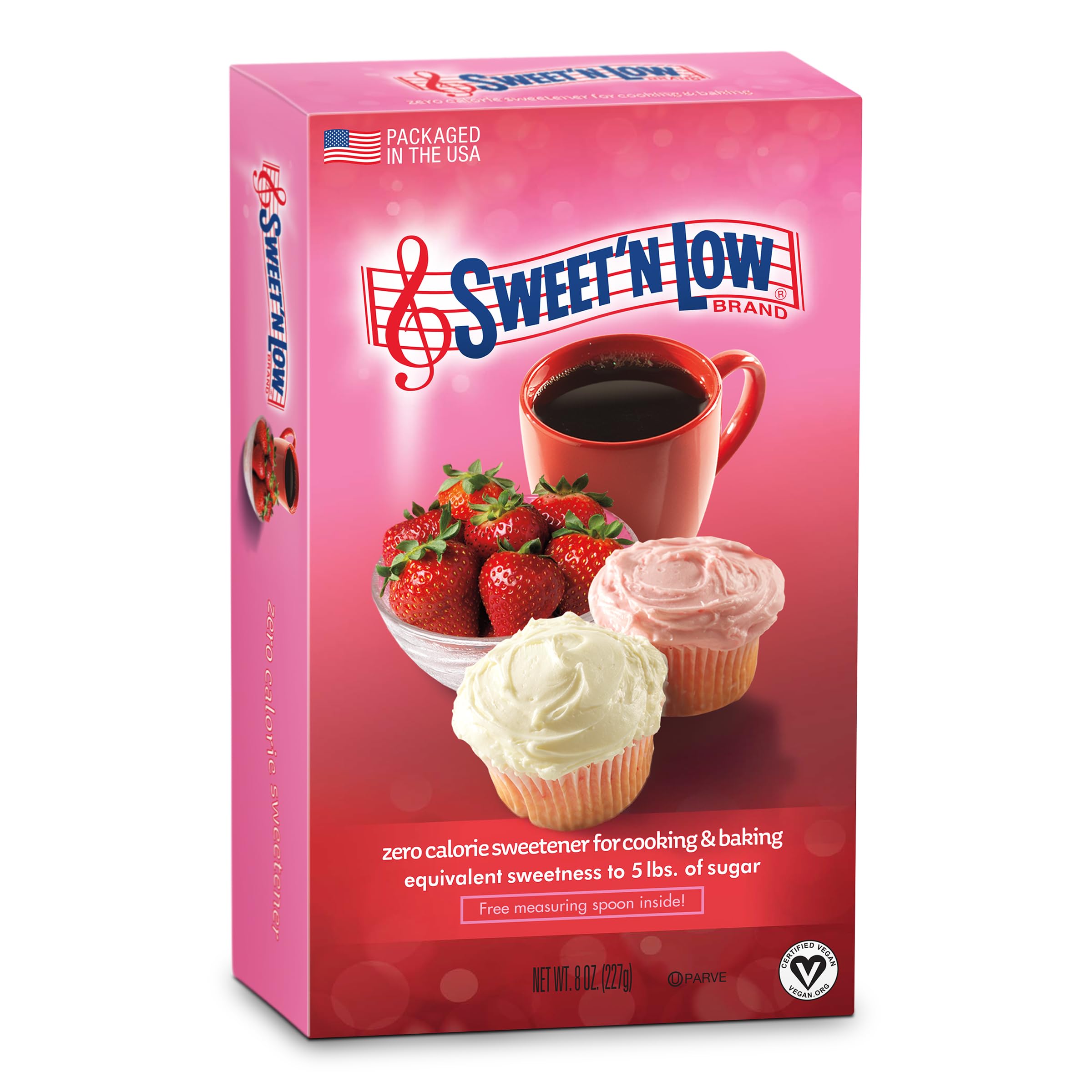 Sweet'N Low Zero Calorie Bulk Sweetener, 8 oz. Box, Granulated Sugar Substitute for Baking, Coffee, Tea and More, Non GMO, Kosher & Gluten Free, Low Glycemic Index