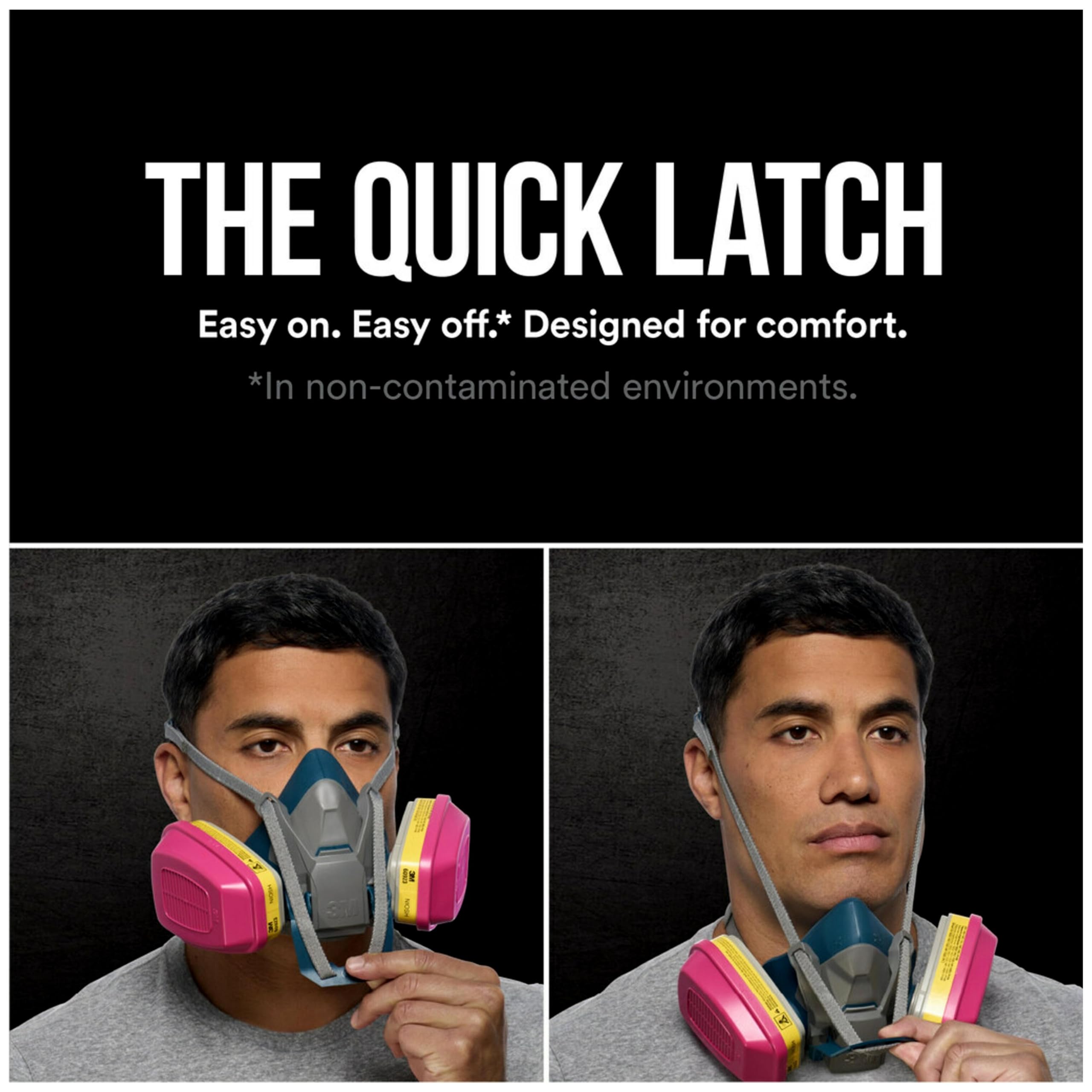 3M - 65023QLHA1-C Pro MultiPurpose Respirator with Quick Latch, Medium