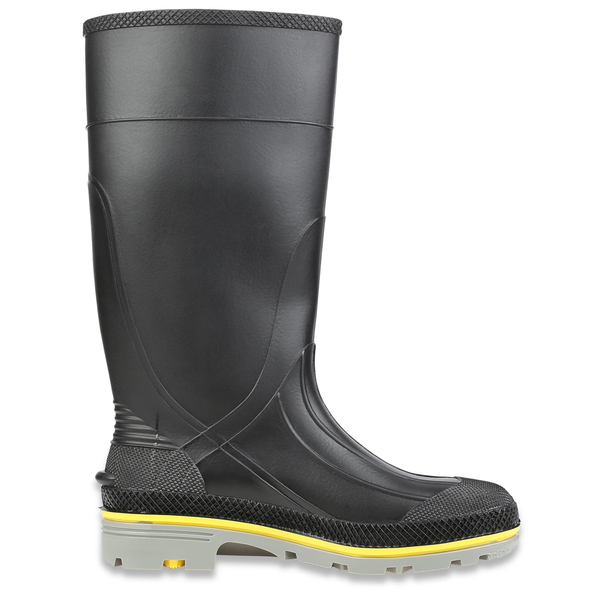 Servus by Honeywell XTP 15"" PVC Chemical-Resistant Steel Toe Men's Work Boots, Black, Yellow & Gray, 10