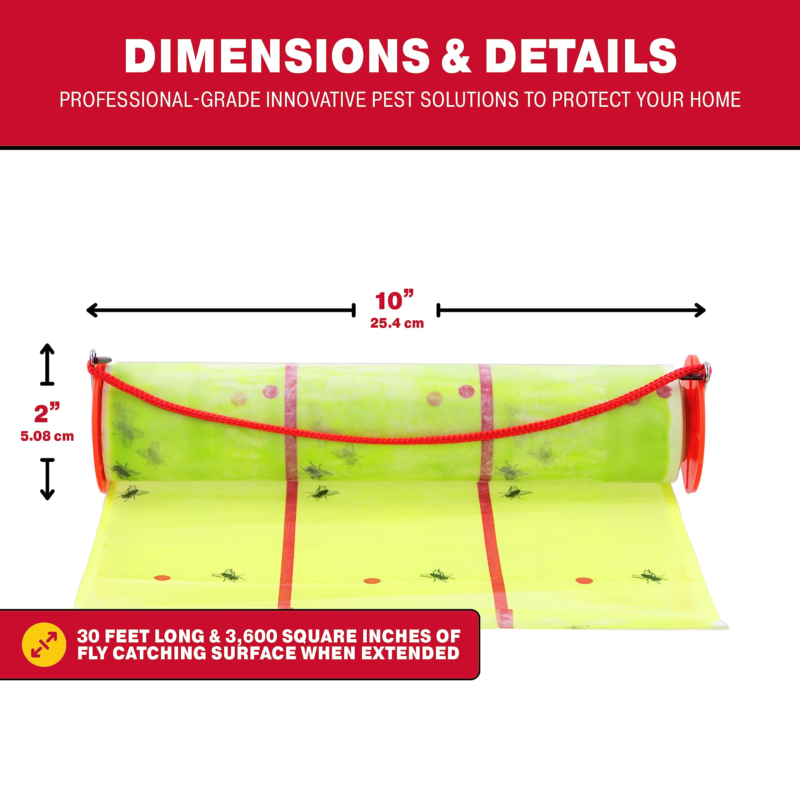 Giant Fly Glue Trap by Catchmaster - 3 Packs 30 Feet Each Pre-Baited, Ready to Use Indoors & Outdoors. Bug Insect Infestation Sticky Adhesive Scented Green Color Barn Paper Sheet Disposable Non-Toxic