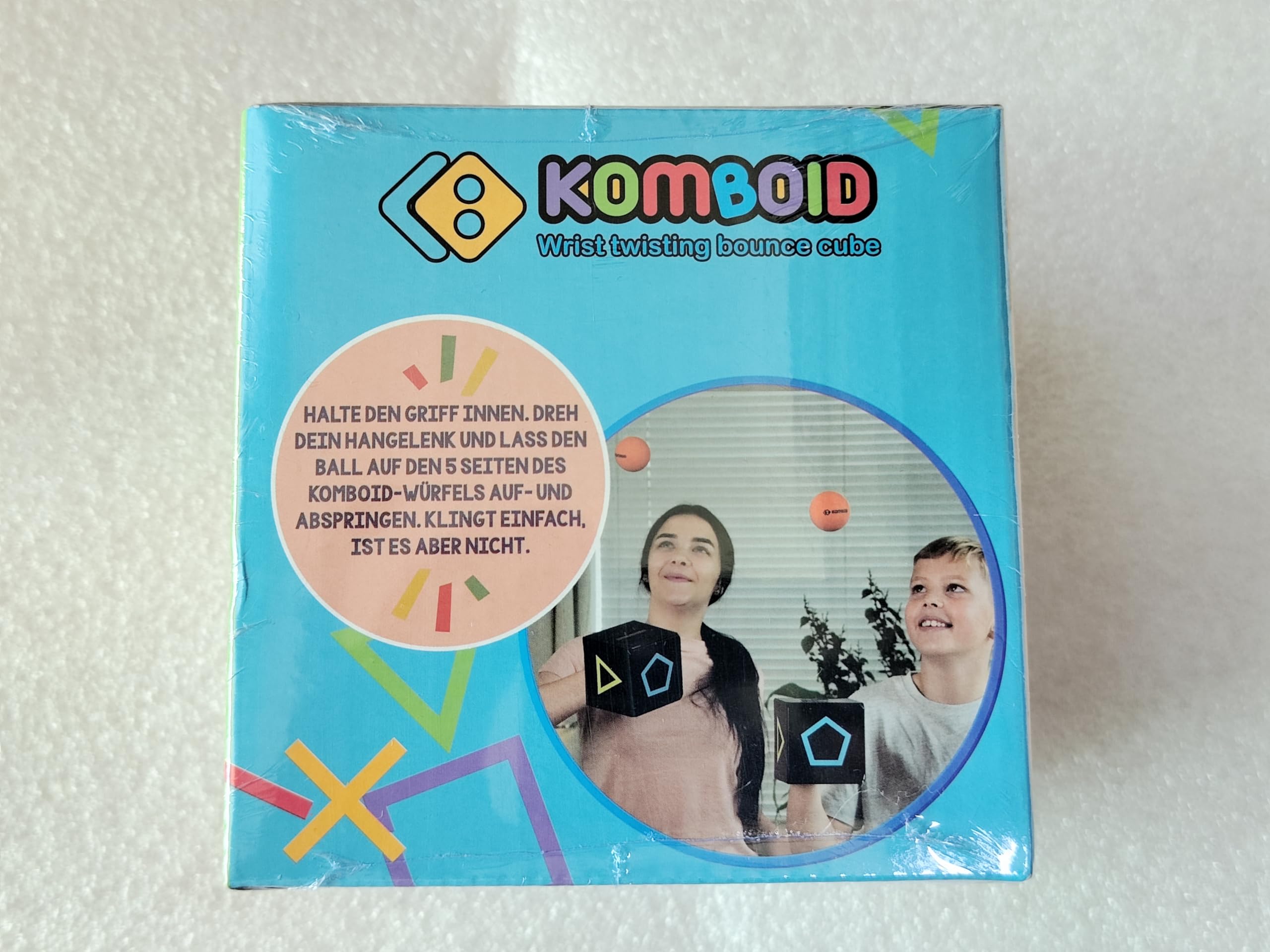 KOMBOID Ball Bouncing Skill Game for Teenagers and Adults. 12+ Years Old. Single Cube, 2 Balls