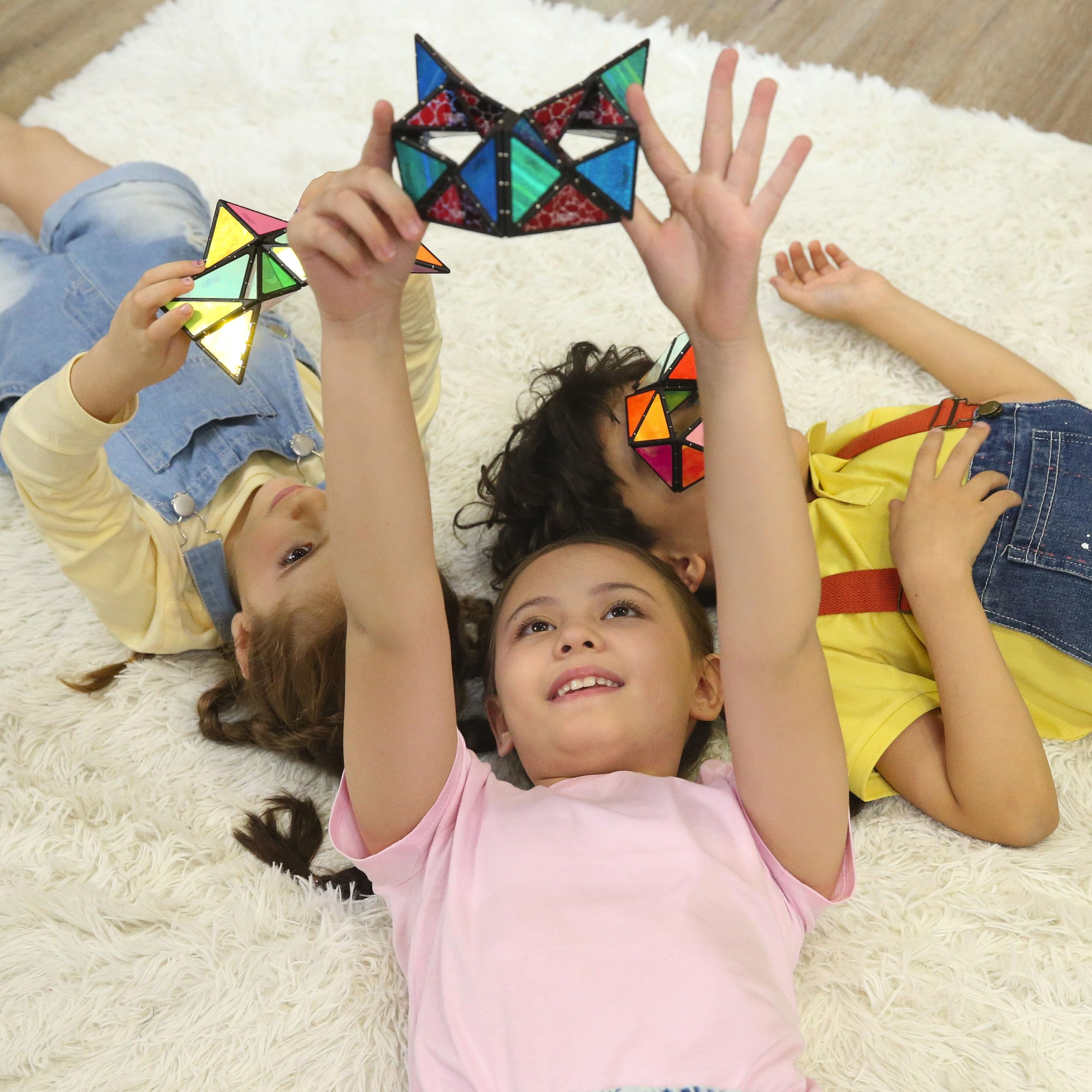 TOSY Magnet Pyramid Stone - 1 Cube Transforms into 1 Billion Shapes, 243 Rare Earth Magnets, Holographic Design, Spinner Accessory, Fidget/Puzzle/Sensory/STEAM Toy, Christmas Birthday Gift