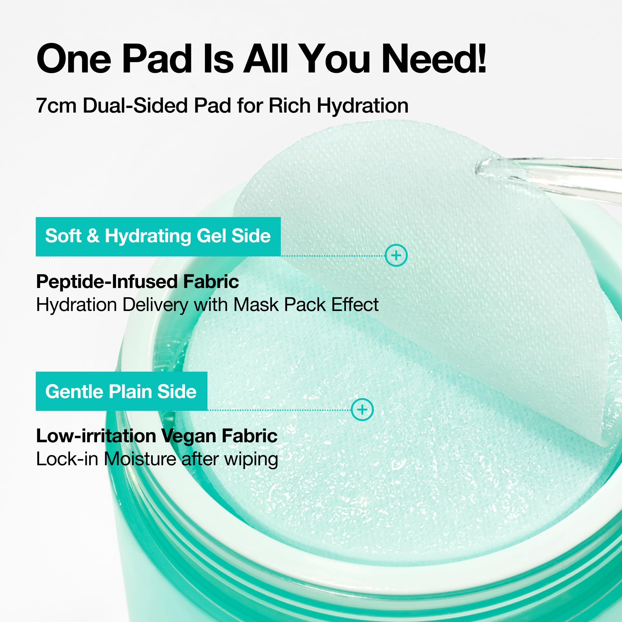 ANUA PDRN 100 Hyaluronic Acid Pad, Glow-Plumping Korean Face Pad for Daily Skincare & Makeup Prep, Dual-Sided Toner for Radiant Skin & Deep Hydration, Korean Skin Care (180ml, 60 Pads)