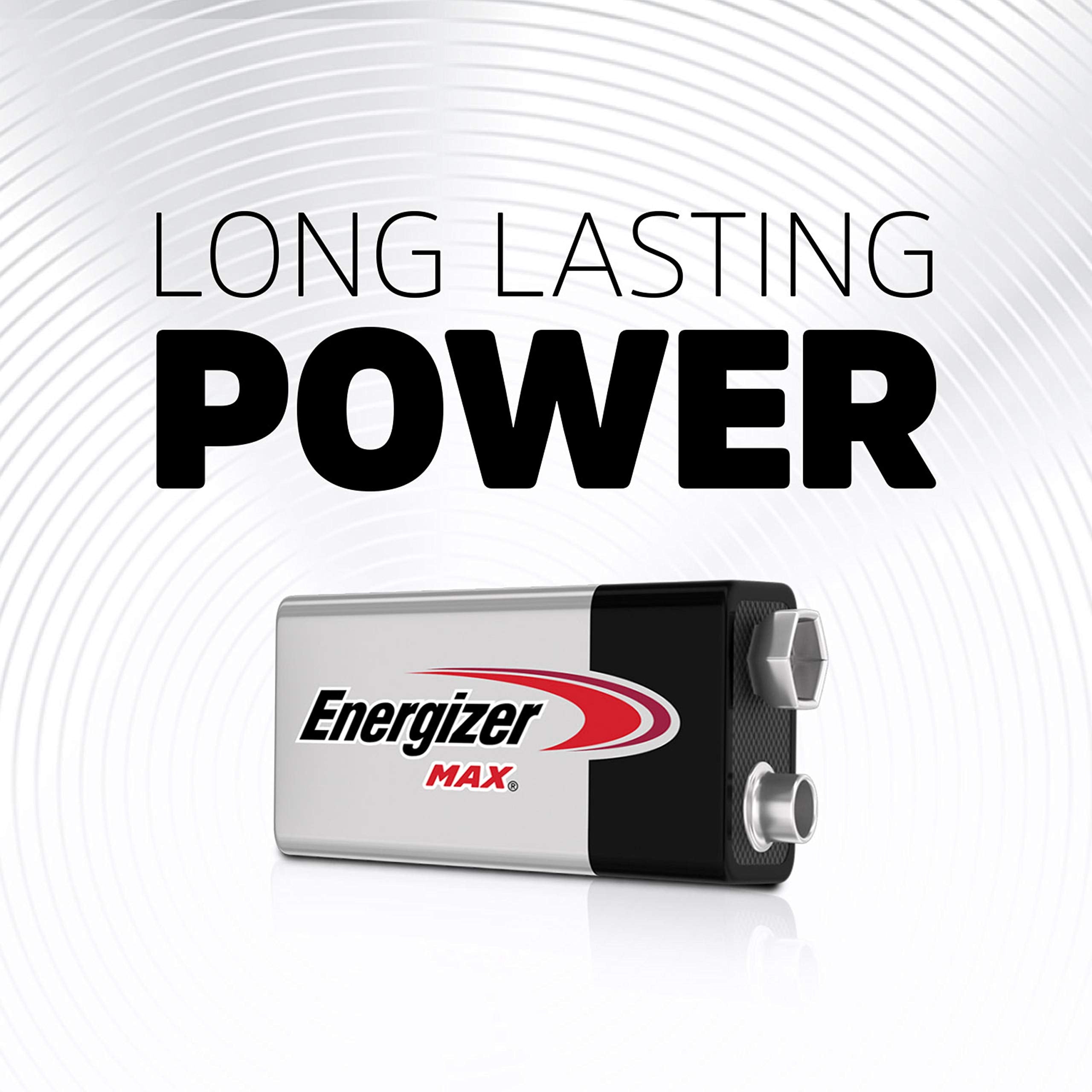 Energizer MAX 9V Batteries (2 Pack), 9 Volt Alkaline Batteries - Packaging May Vary