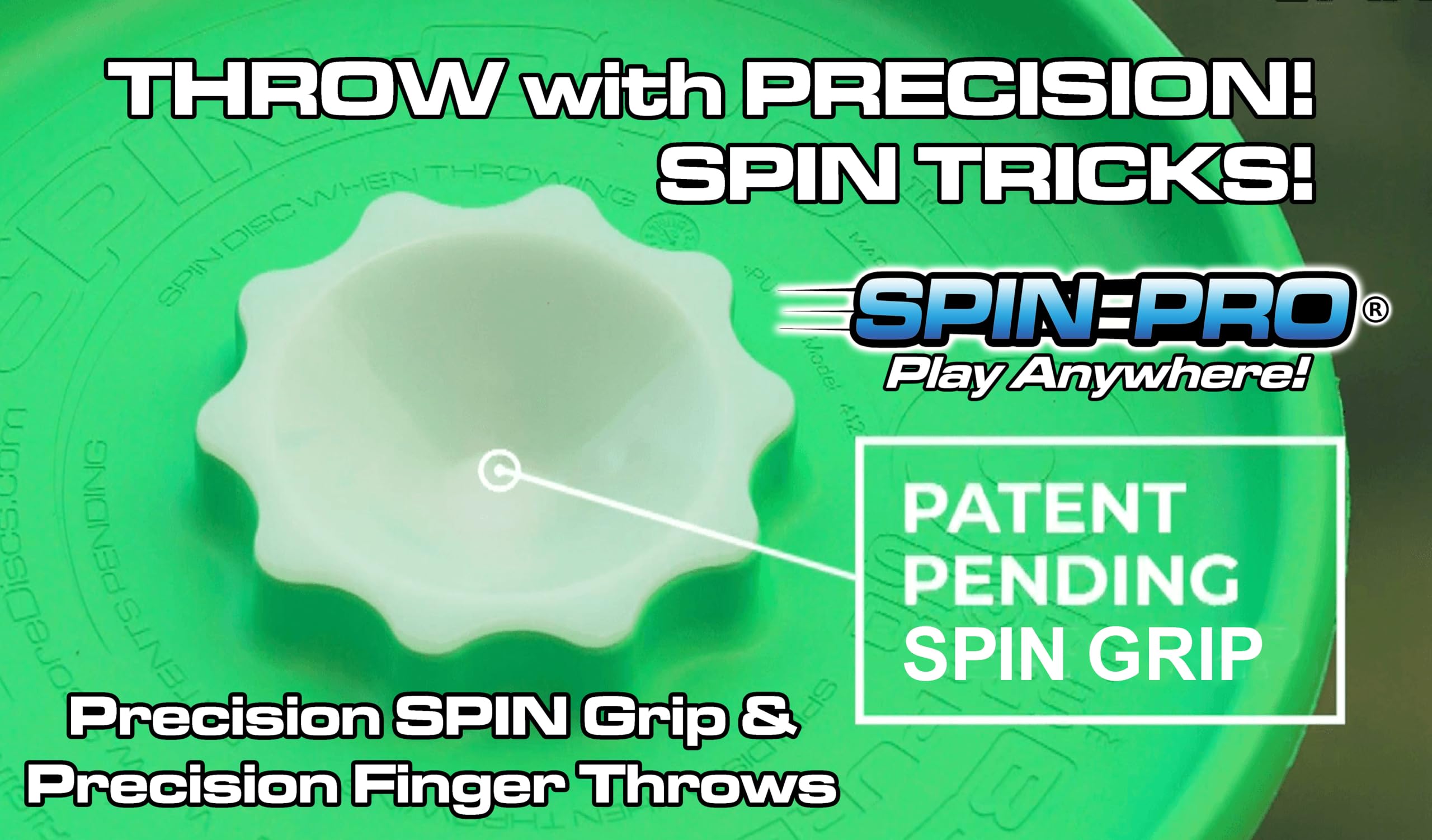 SPIN PRO Beach & Pool Sports Disc. Throw with Precision! Spin Tricks! Soft and Durable, Waterproof, Floats, Play Anywhere! Upgrade Your Fun!