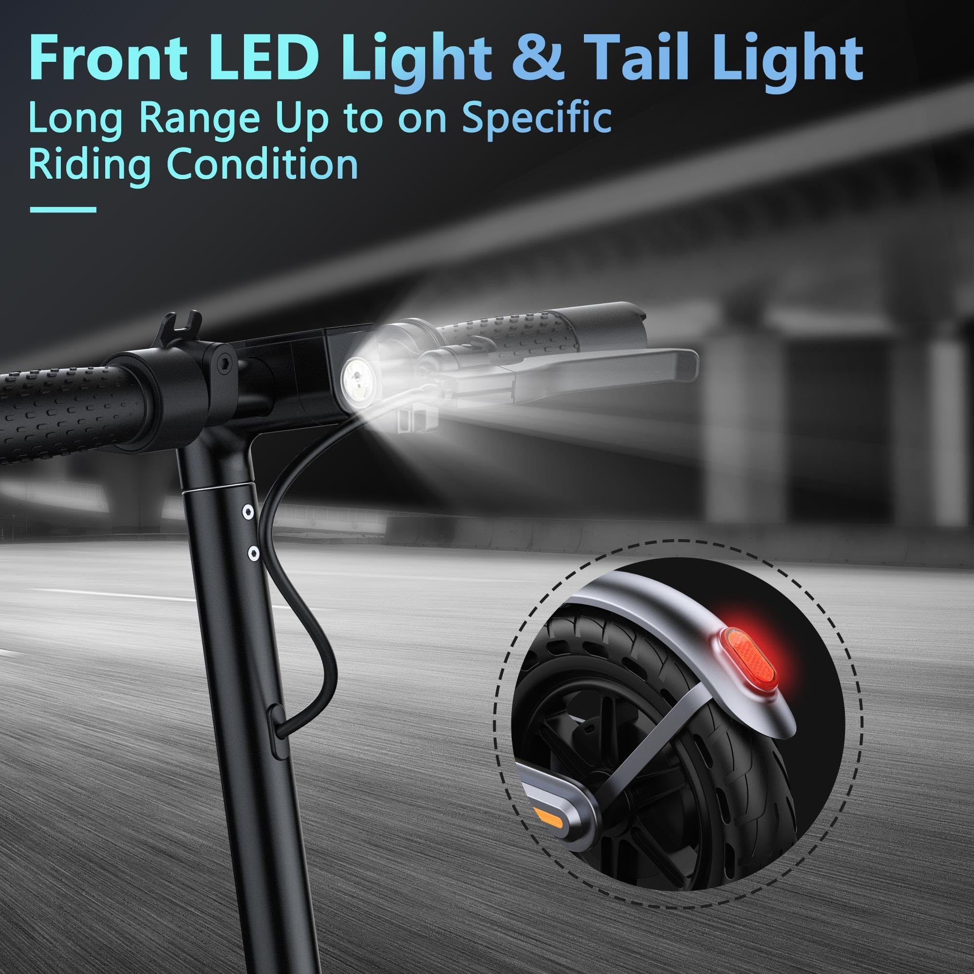 Adult Electric Scooter, Max Speed 19/21MPH, Up to 21-28 Miles Range, 500W/350WMotor Adult E-Scooter, Foldable Scooter with Dual Braking, Smart APP