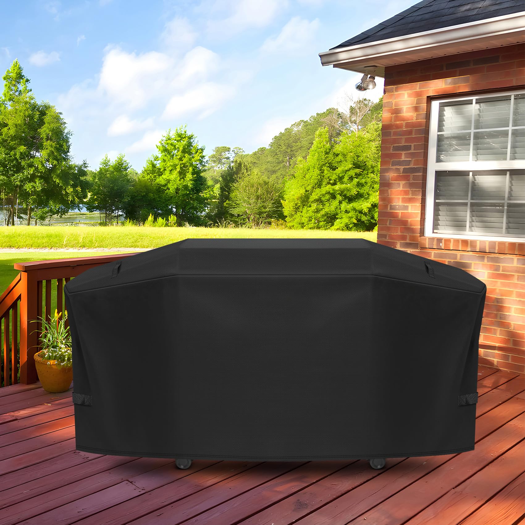 EZ-DONGTENG Heavy-Duty 600D Grill Cover fit for Weber Slate 36" Flat Top Griddle Grill，3400120 Weber Slate 36" Griddle Outdoor Waterproof Griddle Cover