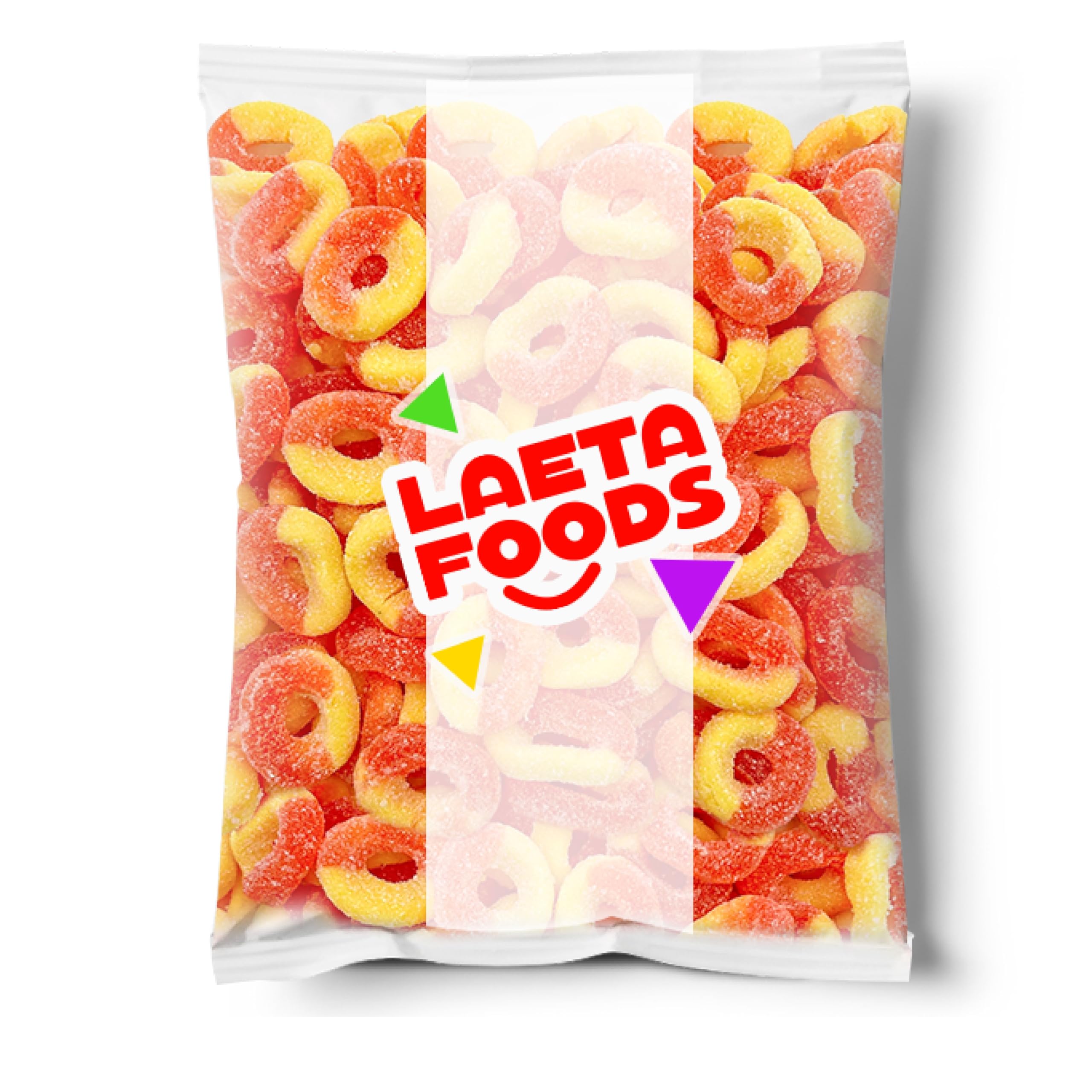 Peach Rings Gummy Candy | 1 Pound Bag | Sour and Sweet Treats