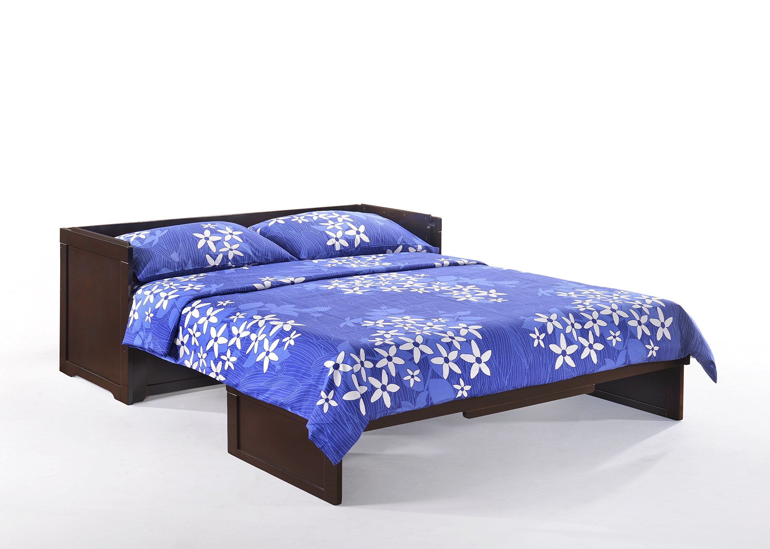 NIGHT & DAY Furniture Murphy Cube Cabinet Bed Pre-Assembled (Dark Chocolate, Queen)