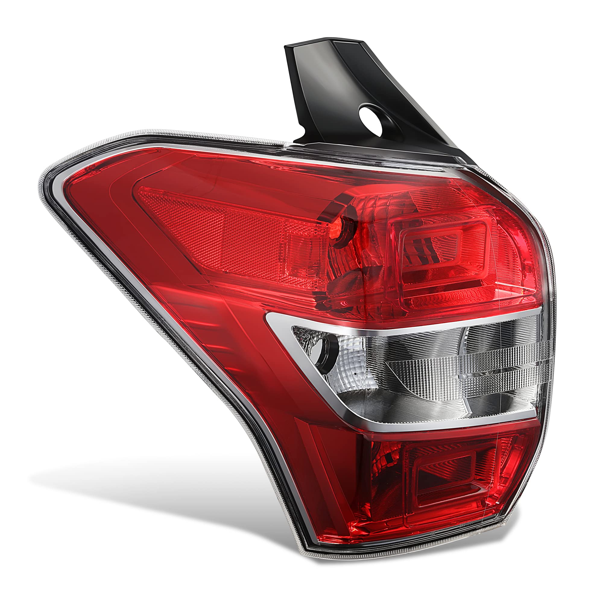 DNA MOTORING Left OE Style Tail Light Compatible with 14-16 Subaru Forester, Red/Clear Lens, OEM-TL-002-L