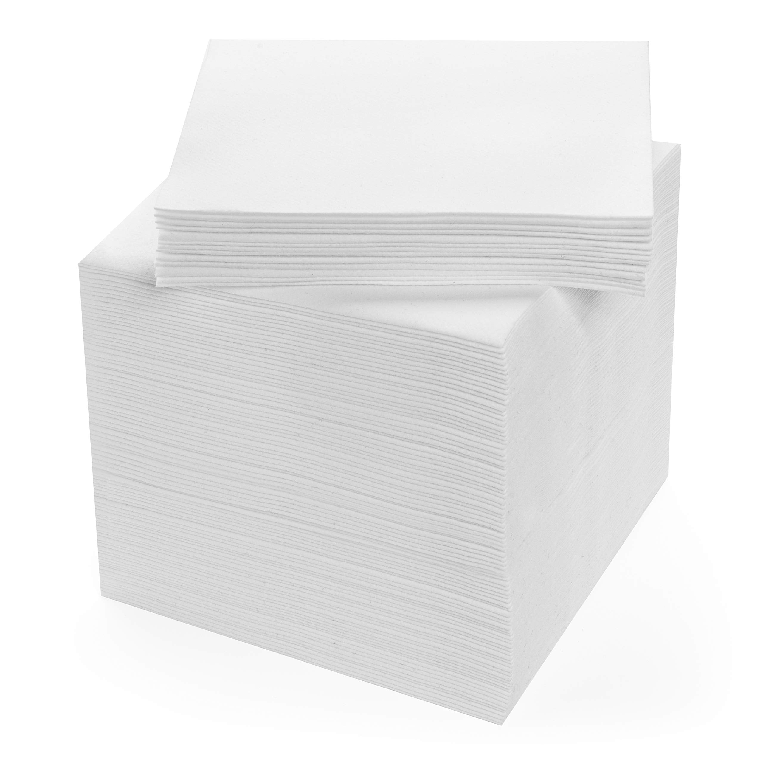AH AMERICAN HOMESTEAD White Paper Napkins for Everyday Use - Disposable Linen-Like Lunch Napkins - Soft, Thick, and Absorbent Luncheon Serviettes (100 Pack)