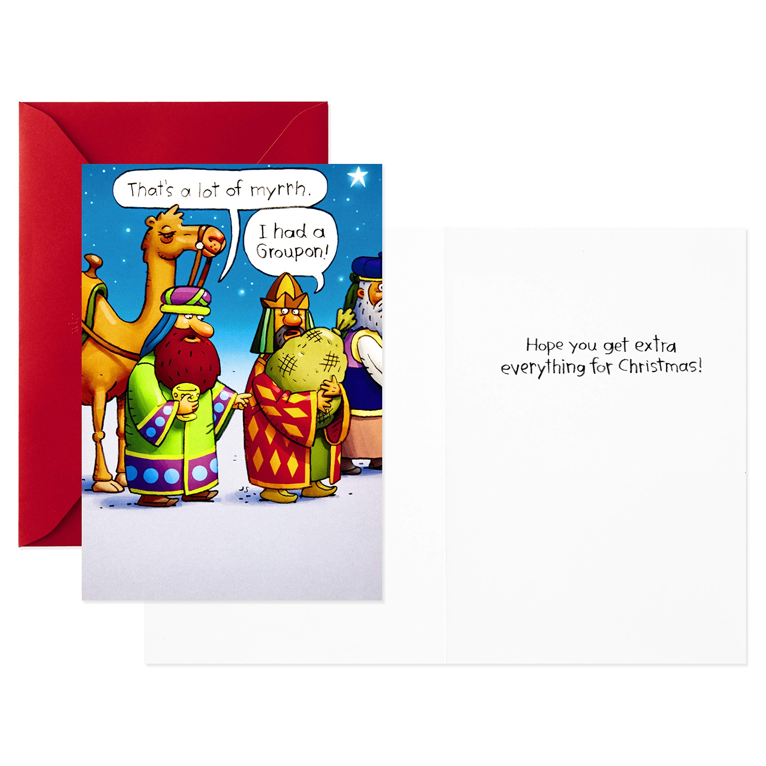 Hallmark Shoebox Funny Christmas Boxed Cards Assortment, Cartoons (4 Designs, 24 Christmas Cards with Envelopes)