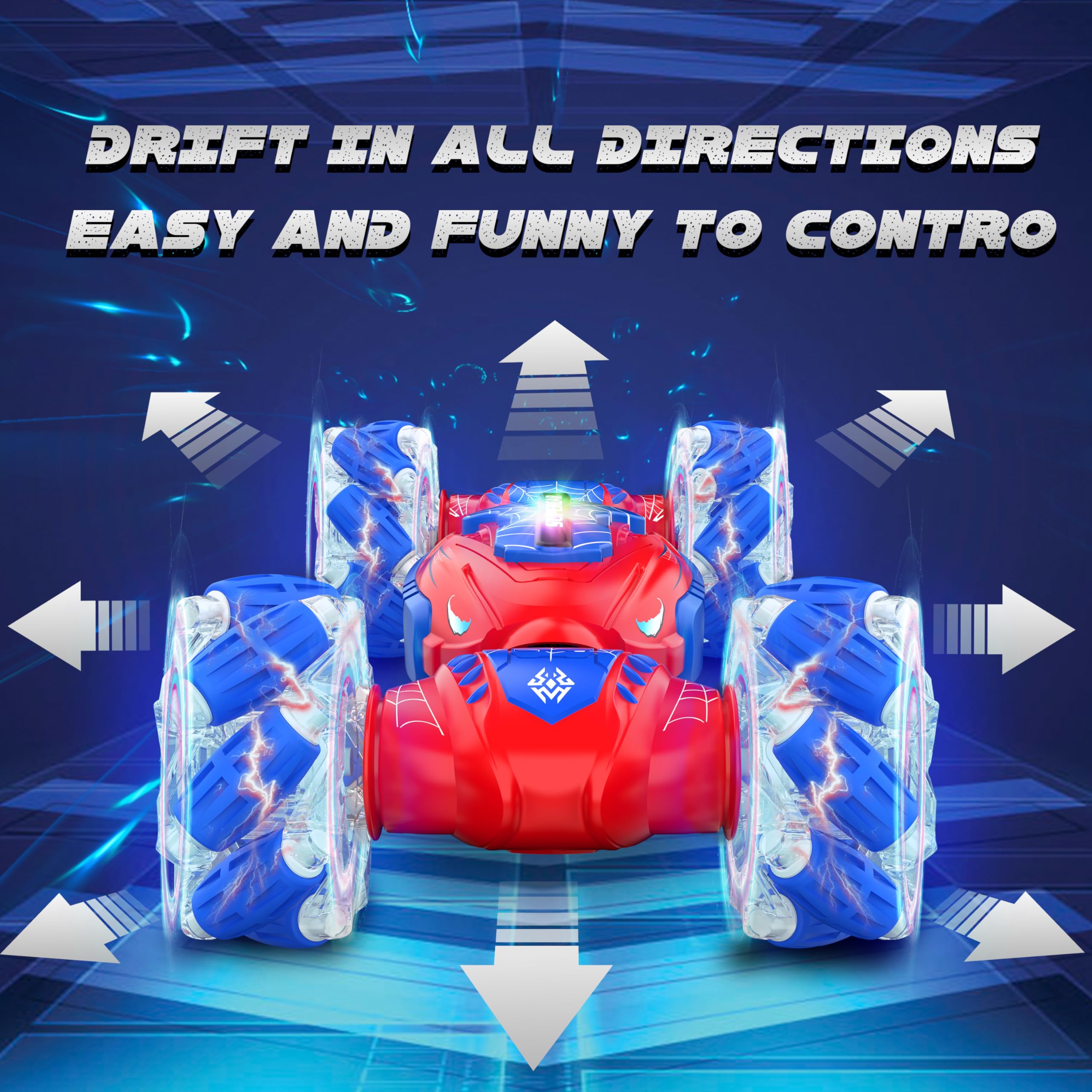 Remote Control Car, Gesture Sensing RC Stunt Car, 4 WD Transform Off Road for Rotating, 2.4Ghz Hand Controlled Remote Control Twister Cars, RC Cars for Kids Boys Girls Toy Gift Age 8 9 10 11 12 yr